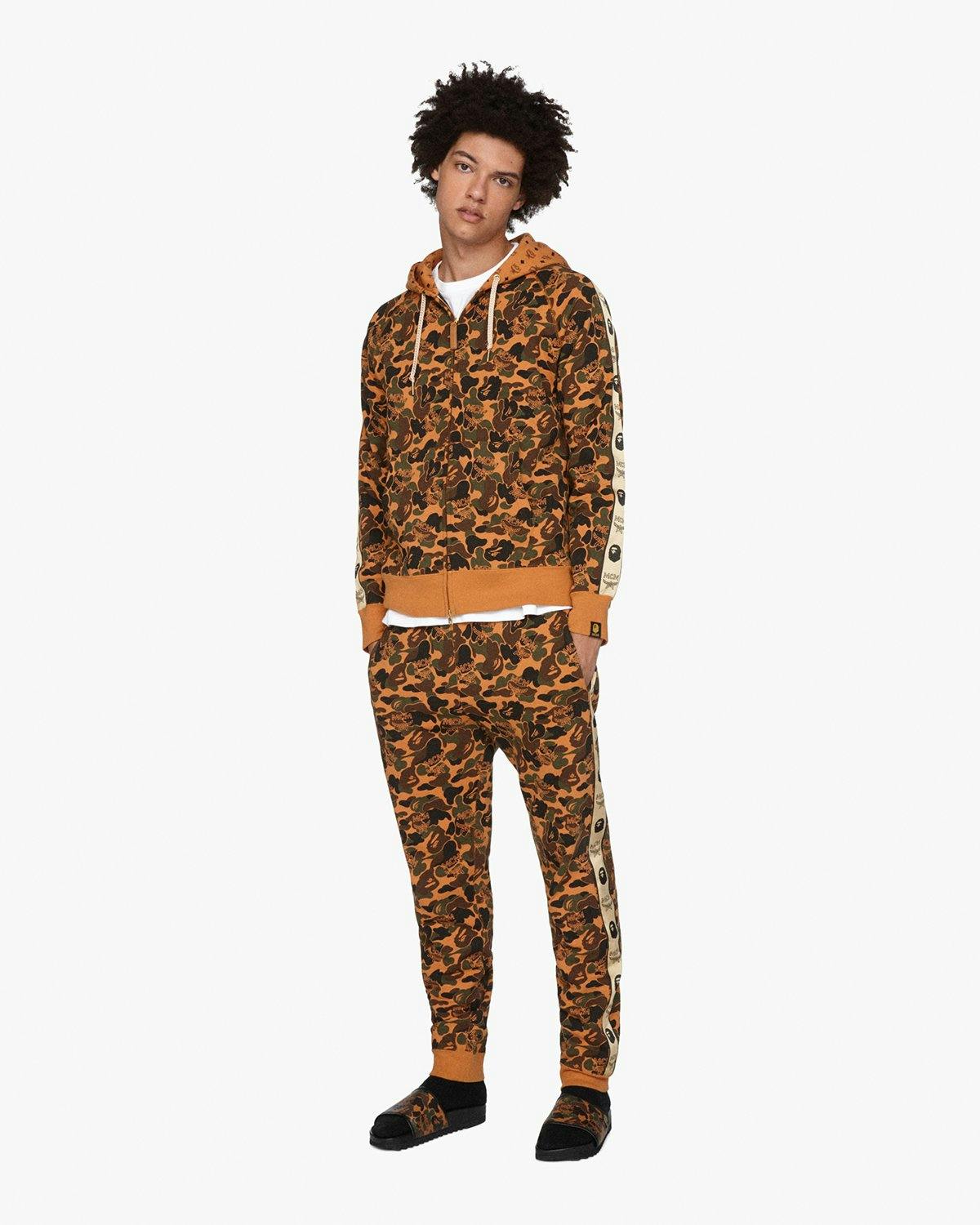 MCM x BAPE - Camo Slim Sweat Pants Kamo Khaki - Clothing - Brown - Image 3