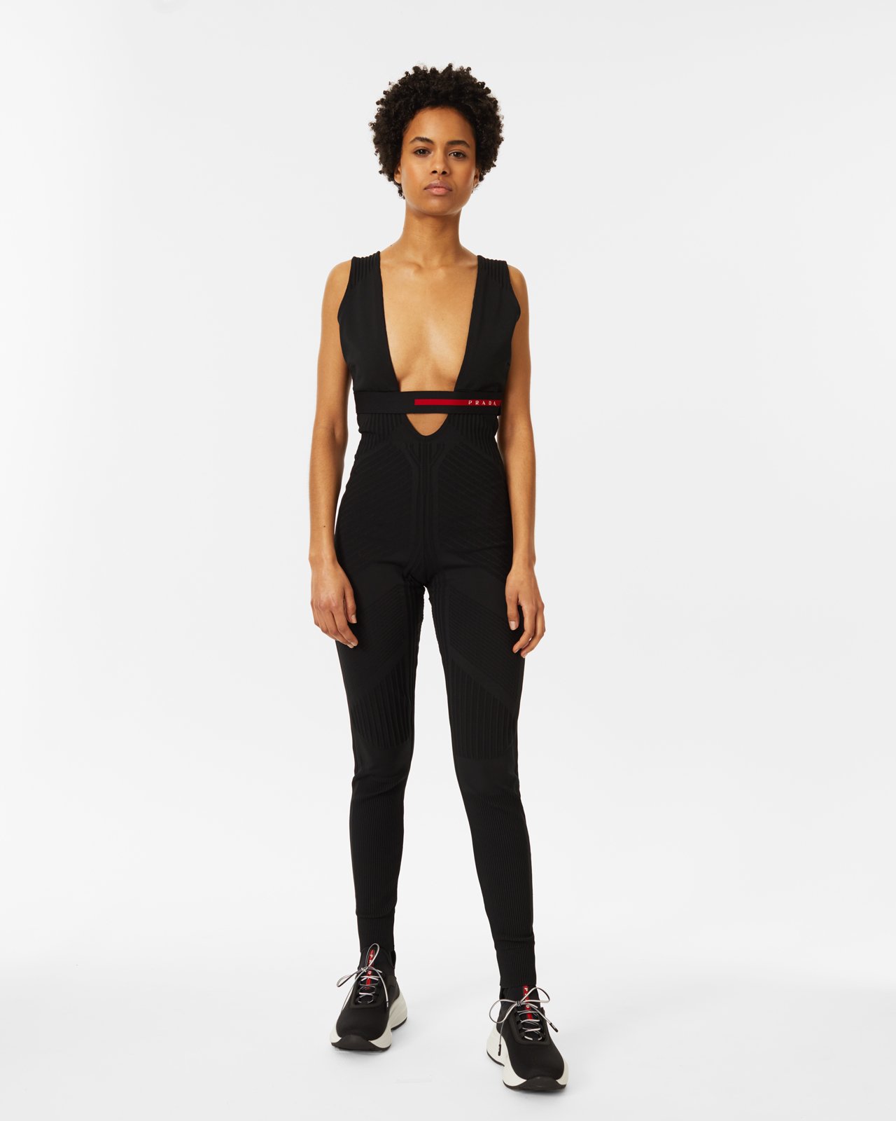 Prada - Knitted Nylon Jumpsuit - Clothing - Black - Image 1
