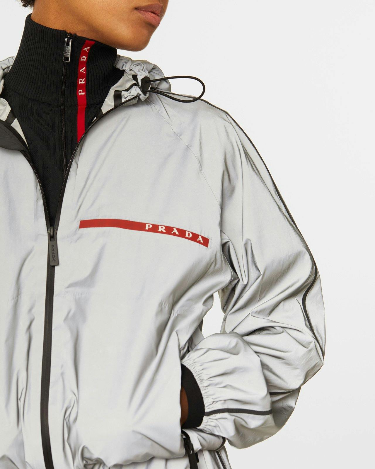 Prada – Reflective Zip Jacket Silver