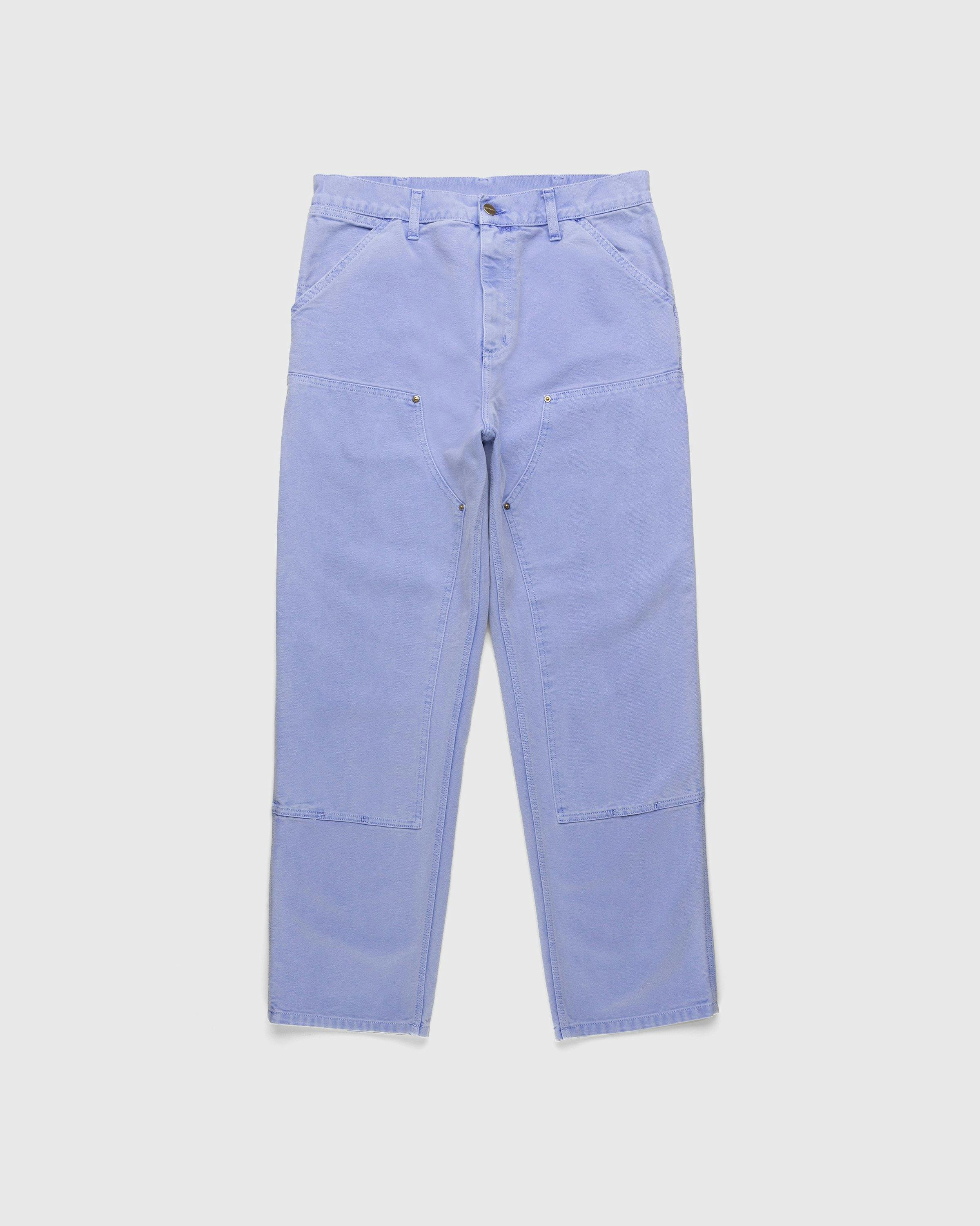 Carhartt WIP - Double Knee Pant Icy Water Faded - Clothing - Blue - Image 1