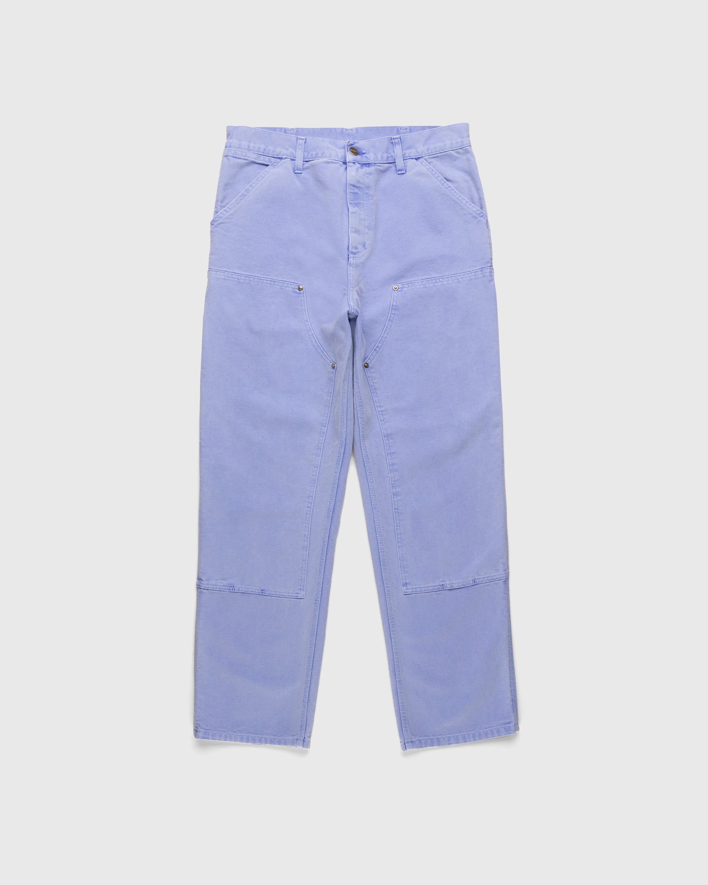 Carhartt WIP - Double Knee Pant Icy Water Faded - Clothing - Blue - Image 1