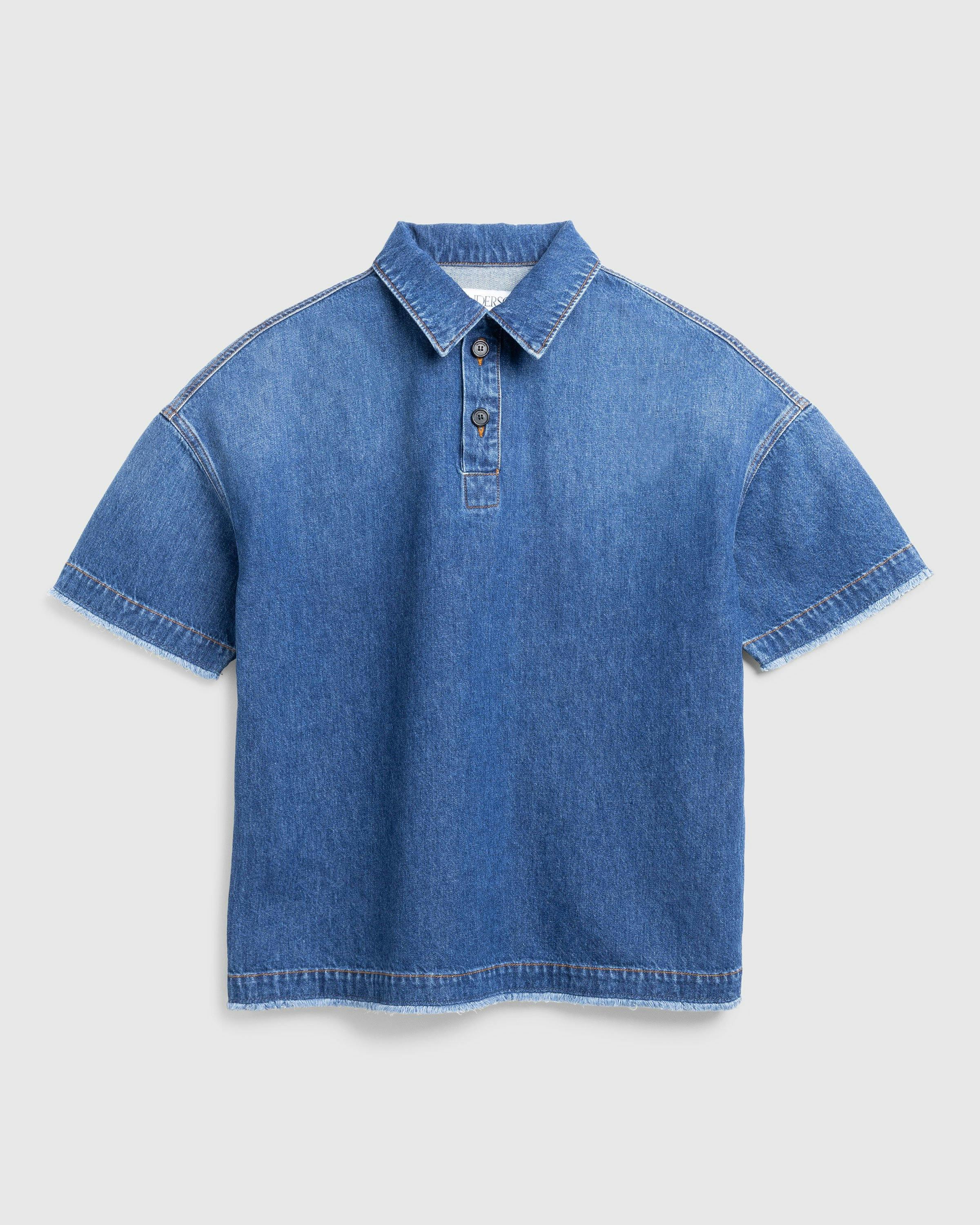 J.W. Anderson - SHORT SLEEVE POLO SHIRT - Clothing - Blue - Image 1