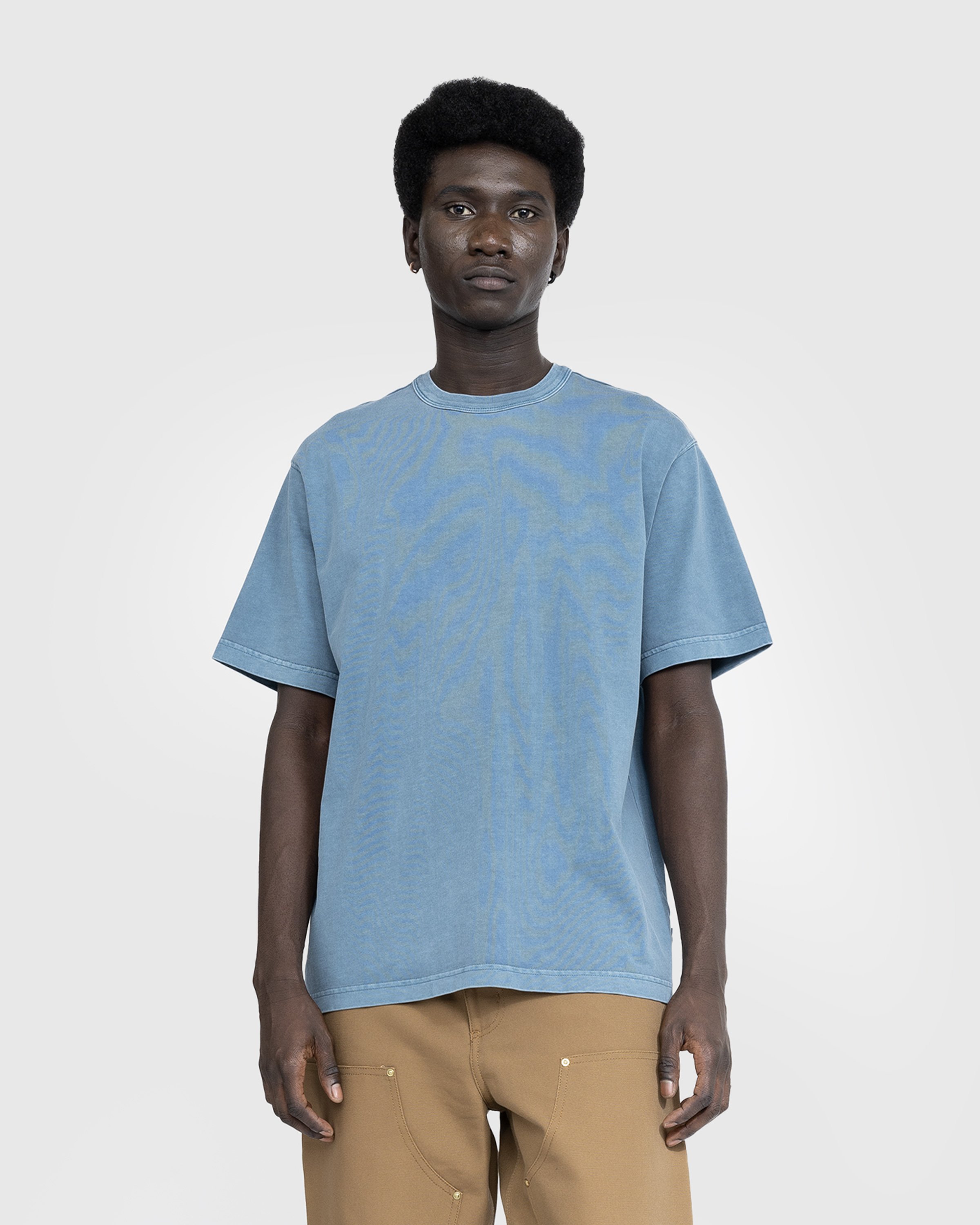 Carhartt WIP - S/S Taos T-Shirt Vancouver Blue/Garment-Dyed - Clothing - Blue - Image 2