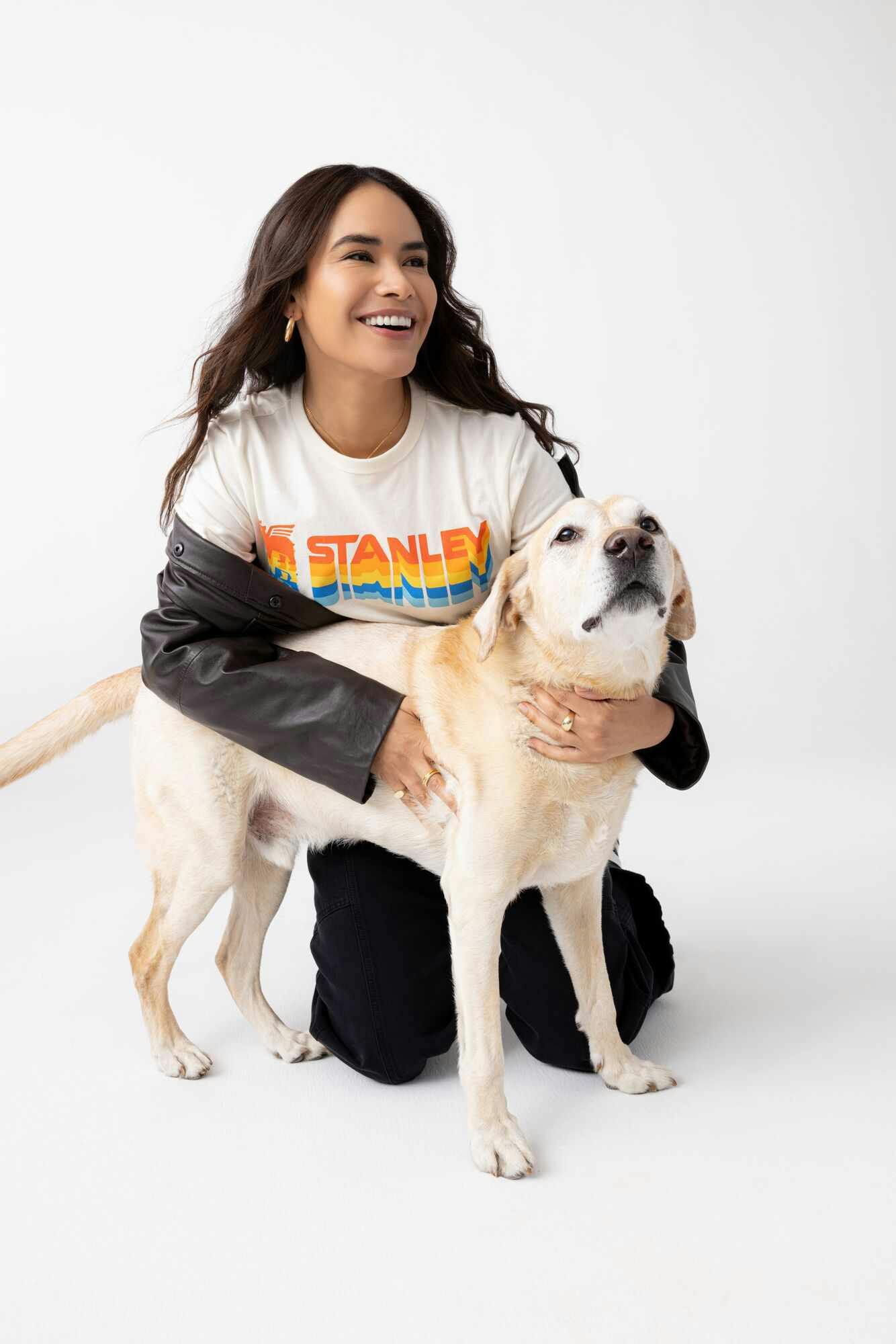 models wear Stanley cup-themed clothing