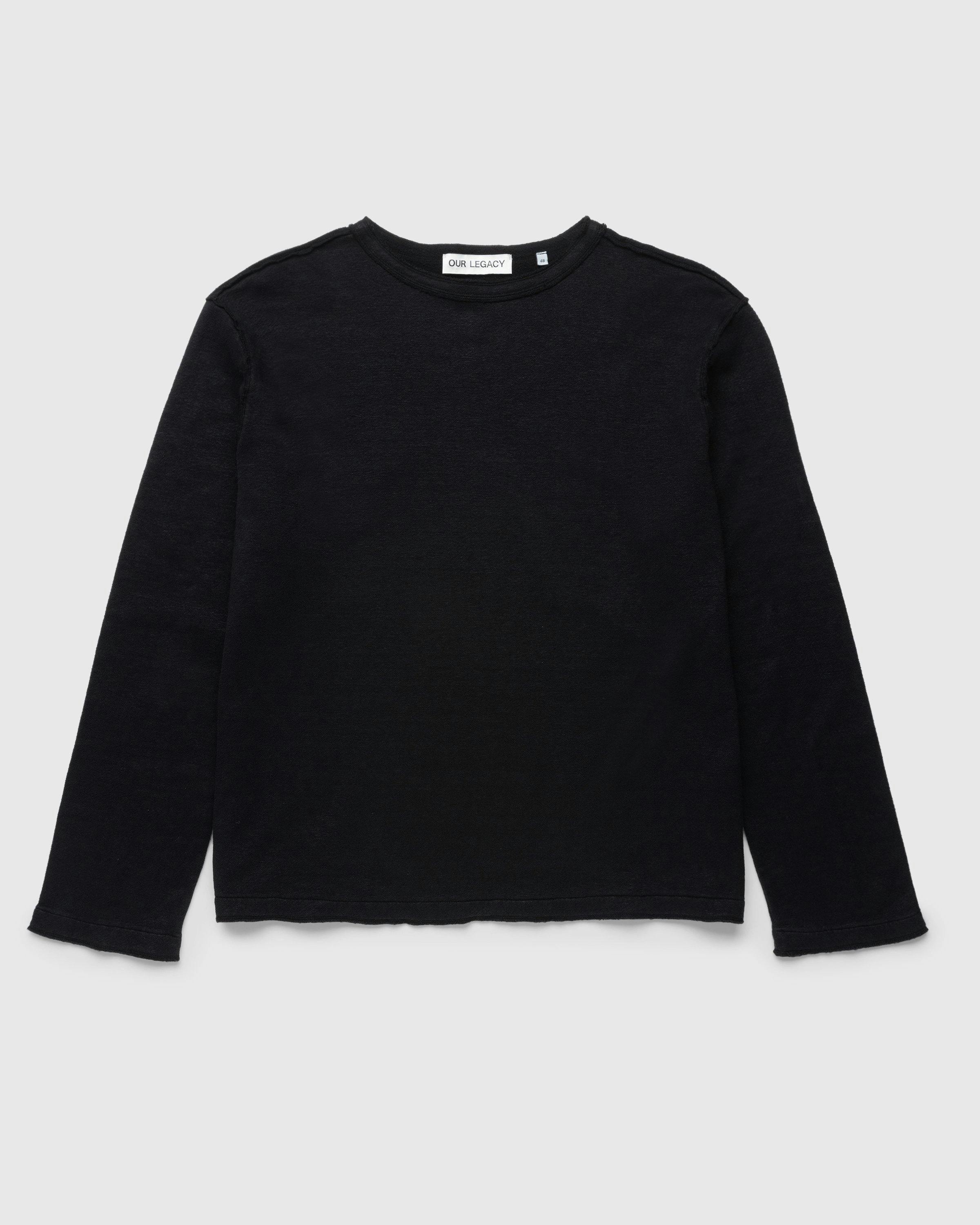 Our Legacy - Inverted Sweatshirt Black Hemp Loopback - Clothing - Black - Image 1