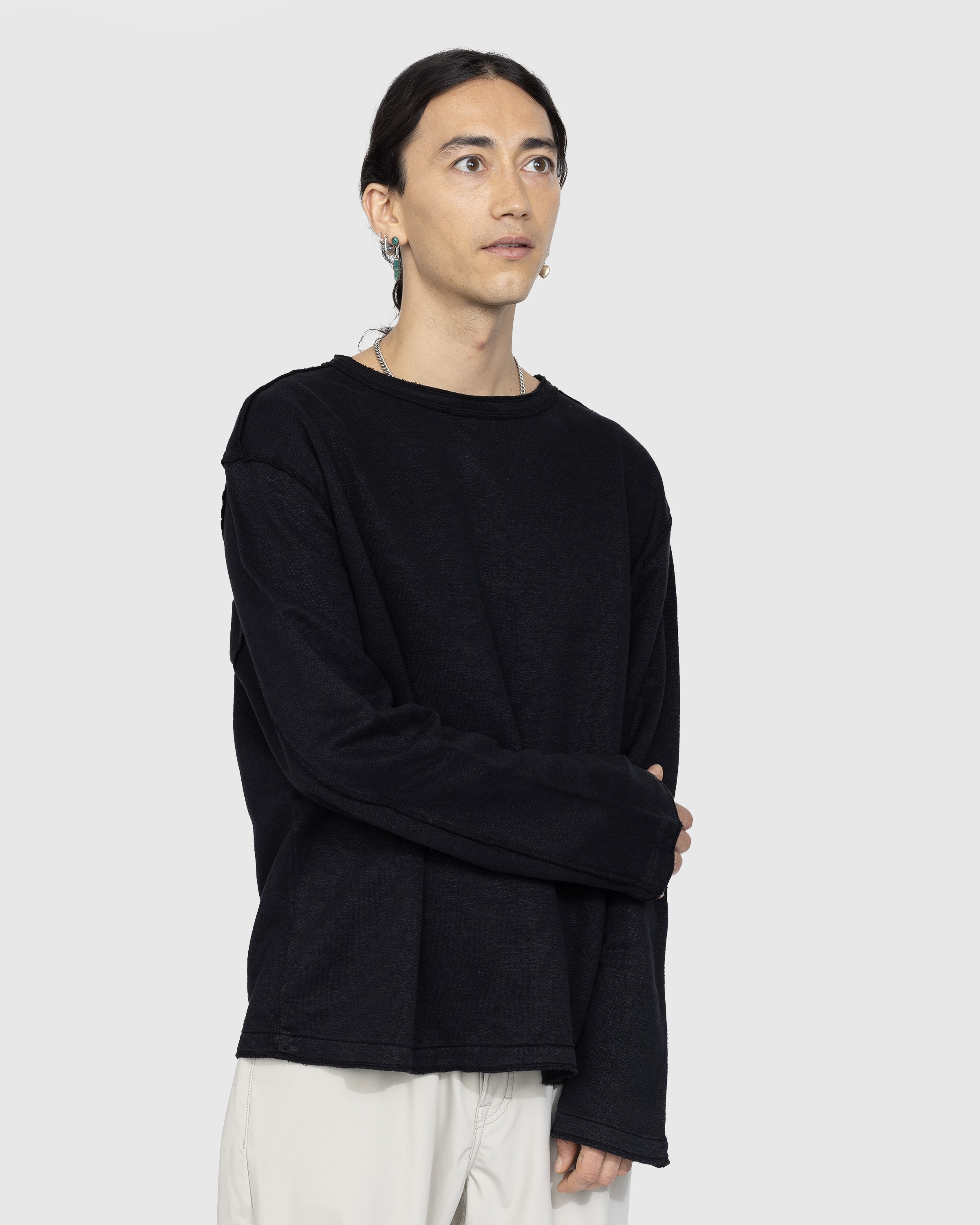 Our Legacy - Inverted Sweatshirt Black Hemp Loopback - Clothing - Black - Image 2