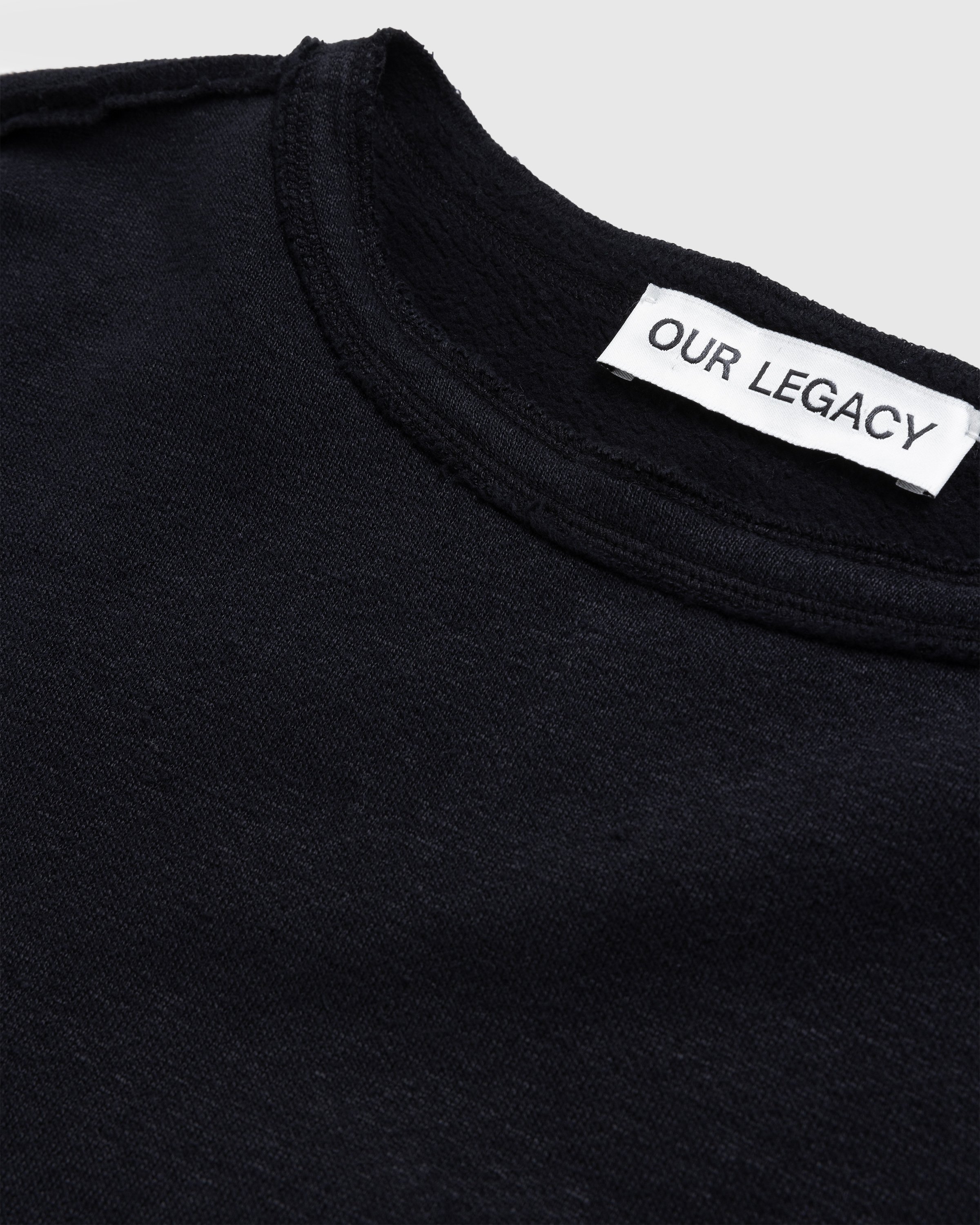 Our Legacy - Inverted Sweatshirt Black Hemp Loopback - Clothing - Black - Image 4