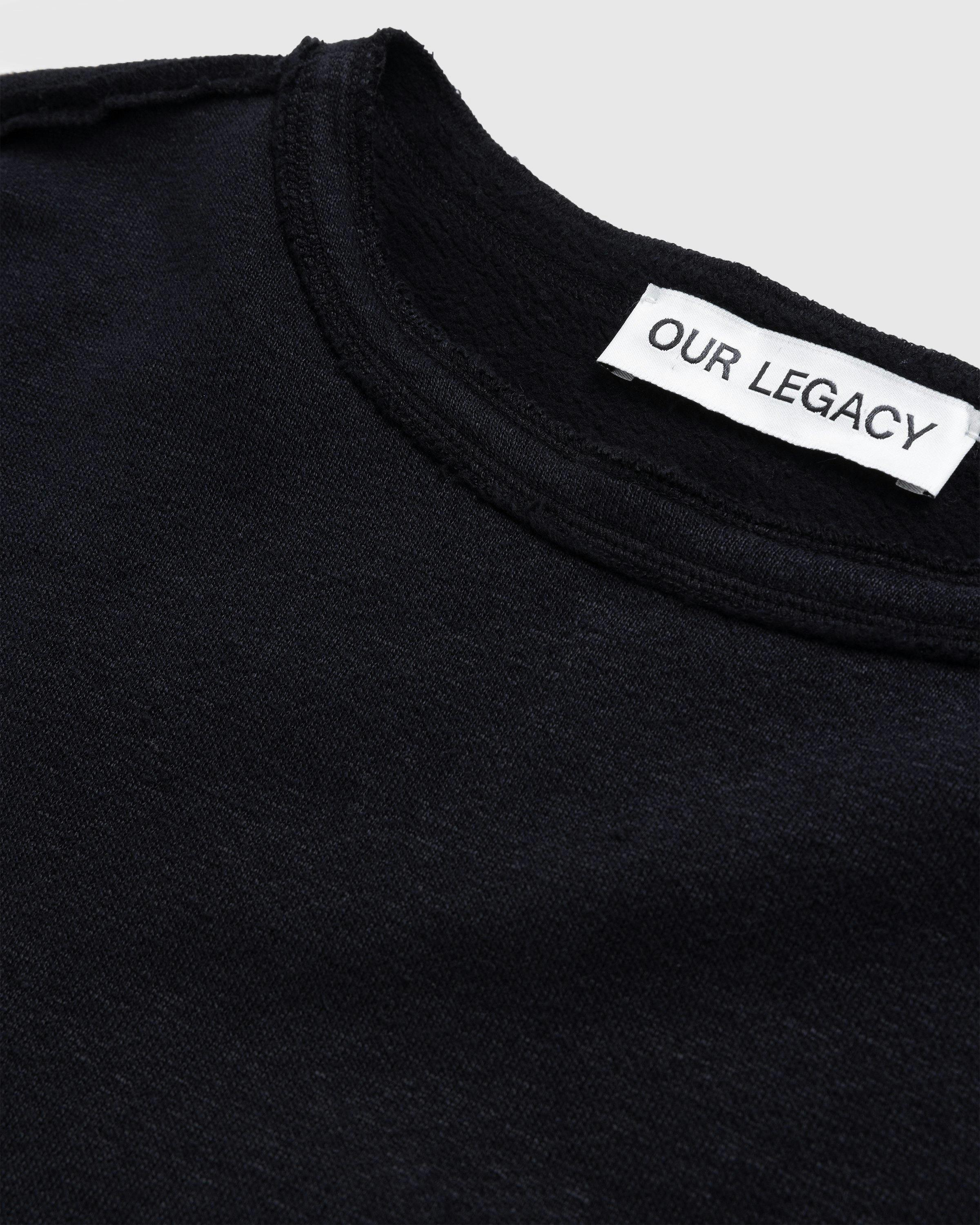 Our Legacy - Inverted Sweatshirt Black Hemp Loopback - Clothing - Black - Image 4