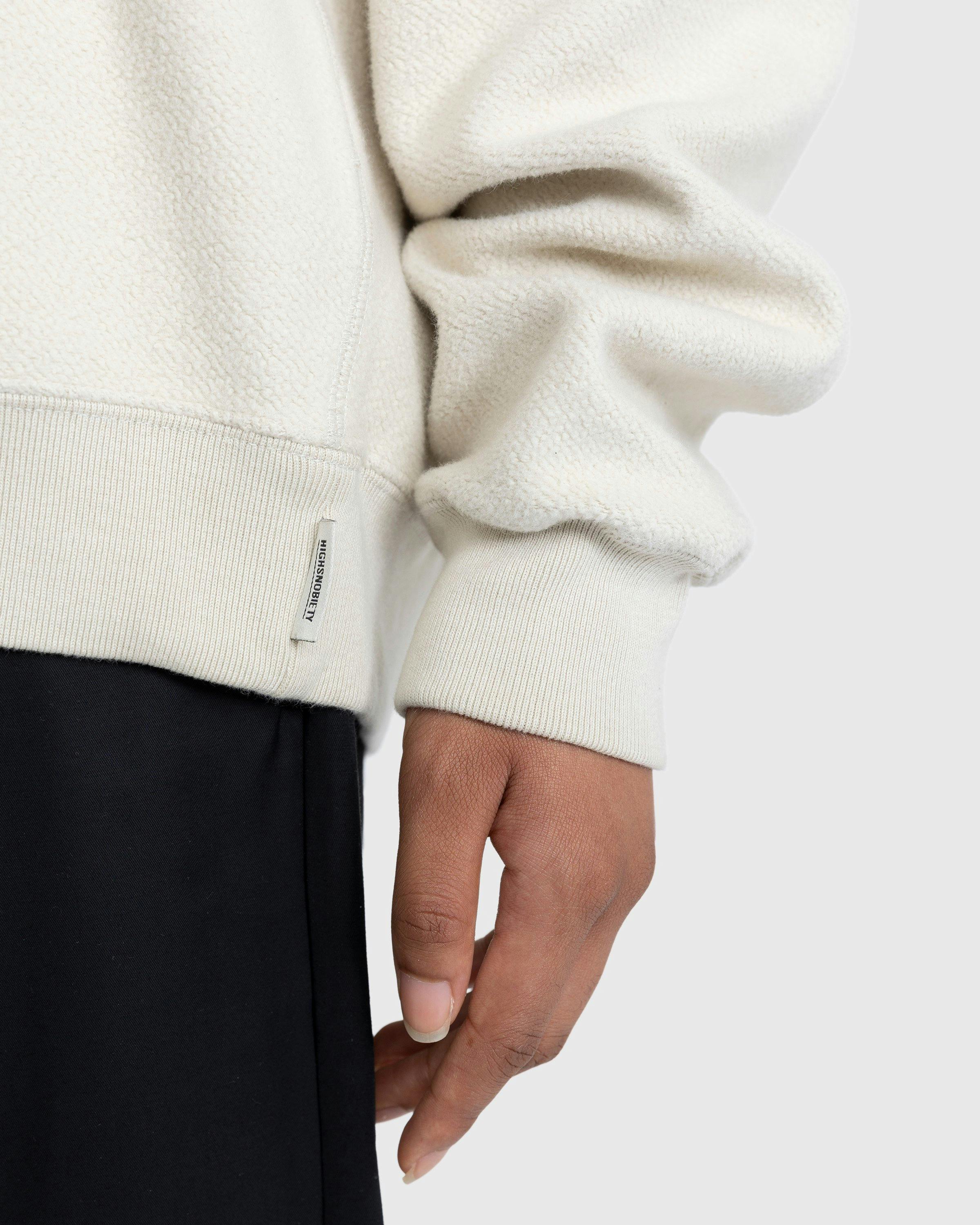 Highsnobiety - Script Logo Reverse Fleece Crew Beige - Clothing - Beige - Image 6