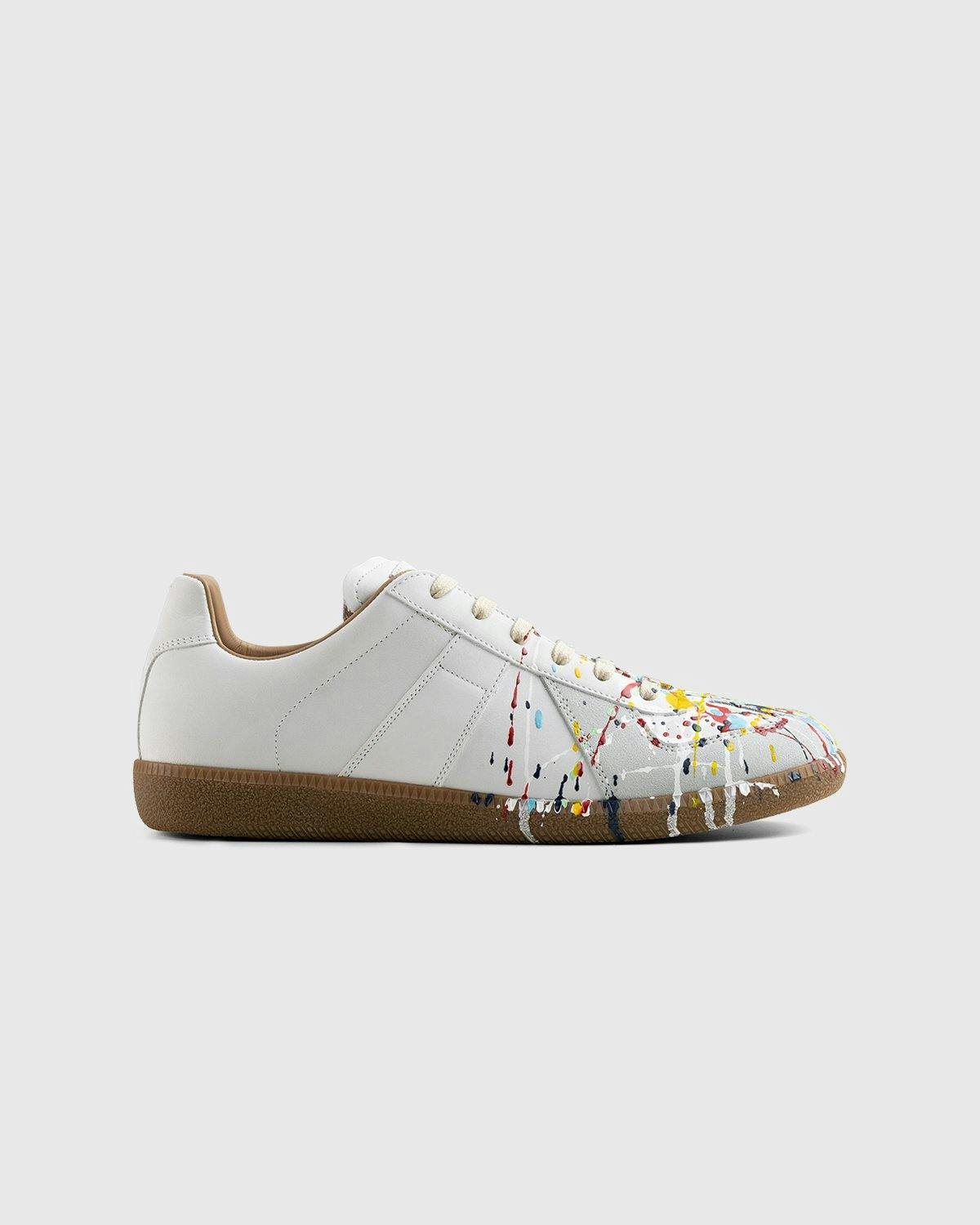 Maison Margiela - Replica Paint Drop Sneakers White - Footwear - White - Image 1