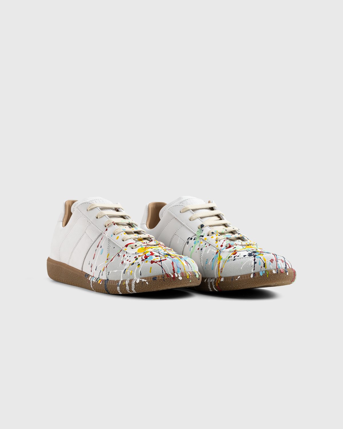Maison Margiela - Replica Paint Drop Sneakers White - Footwear - White - Image 2