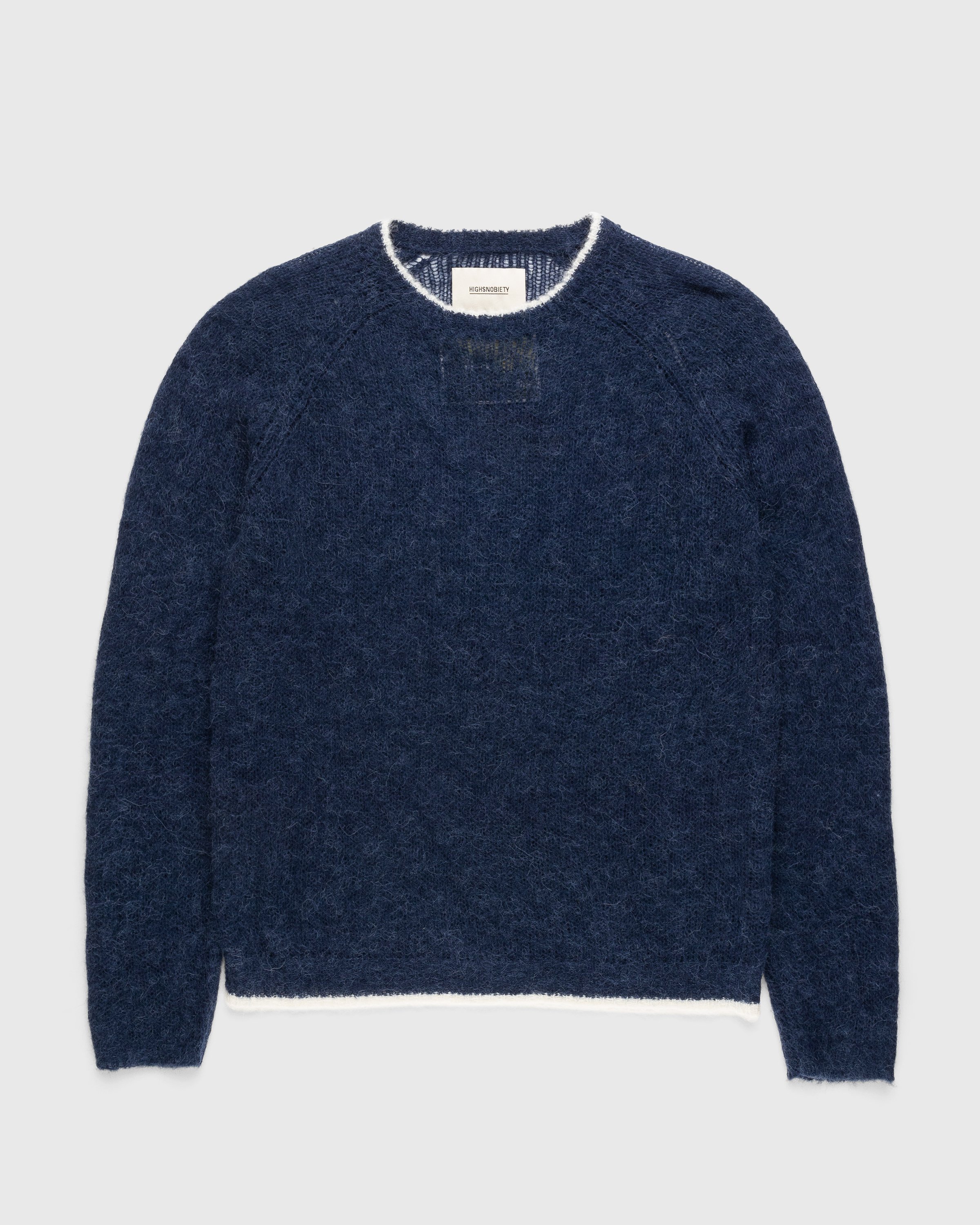 Highsnobiety - Crew Sweater Navy/Ivory - Clothing - Blue - Image 1
