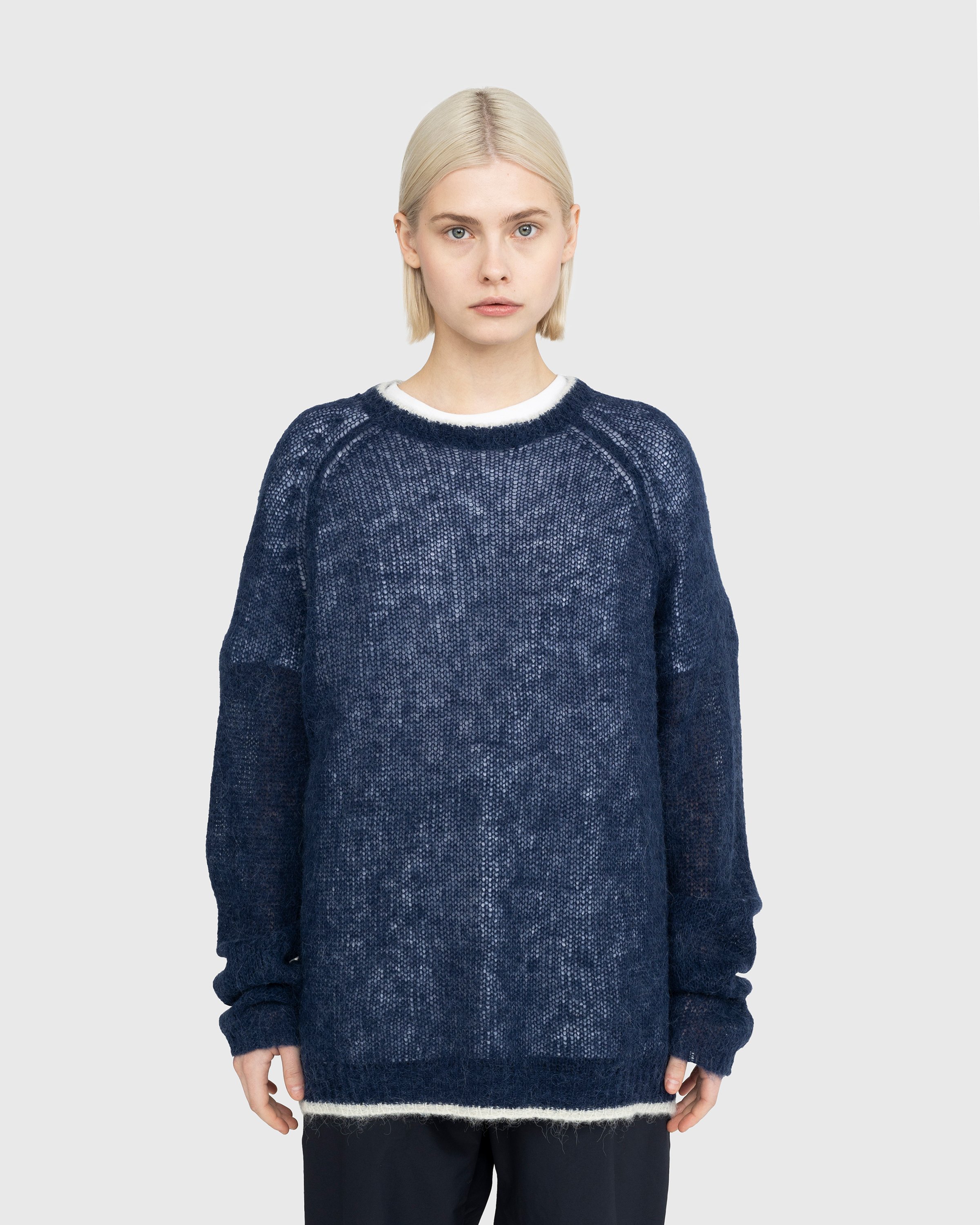 Highsnobiety - Crew Sweater Navy/Ivory - Clothing - Blue - Image 2