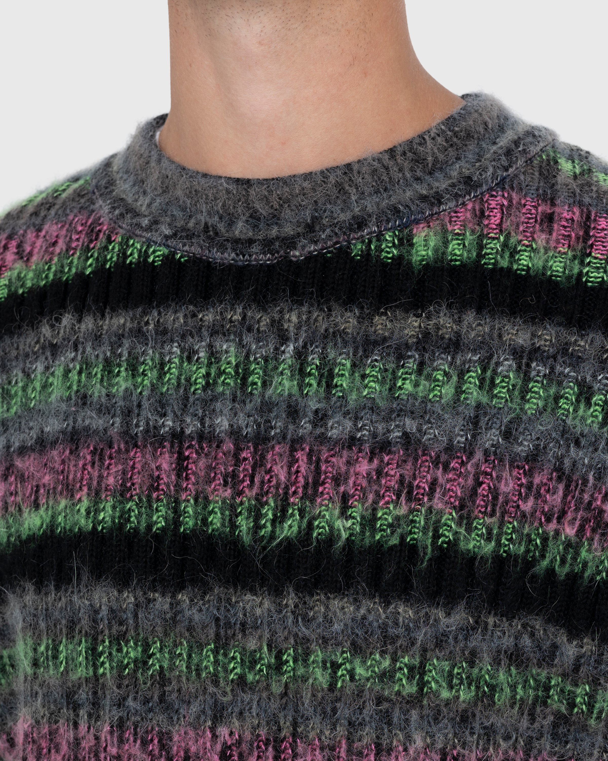 AGR - Fuzzy Mohair Crewneck Sweater Multi - Clothing - Multi - Image 5