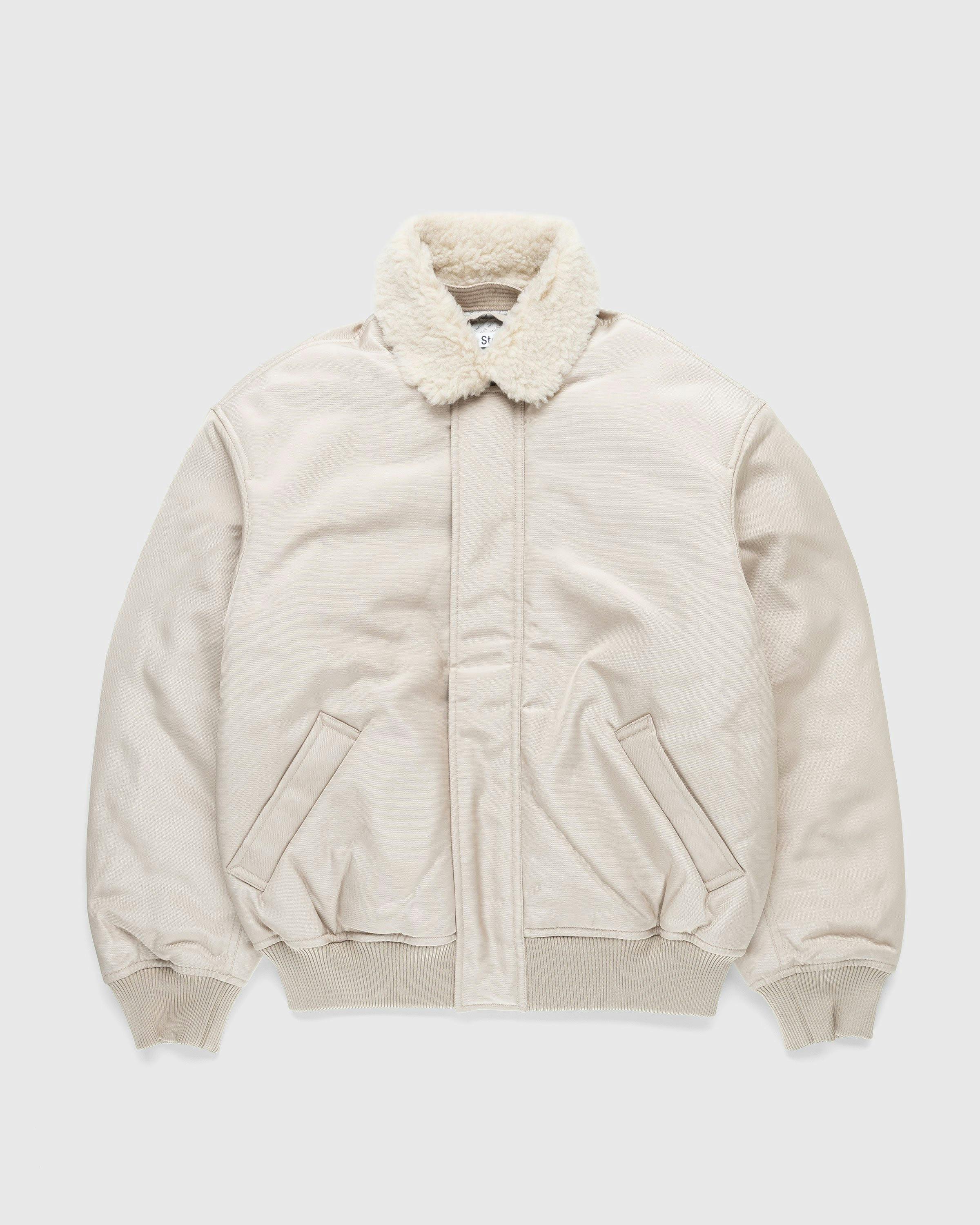 Acne Studios - Shearling Collar Jacket Beige - Clothing - Beige - Image 1