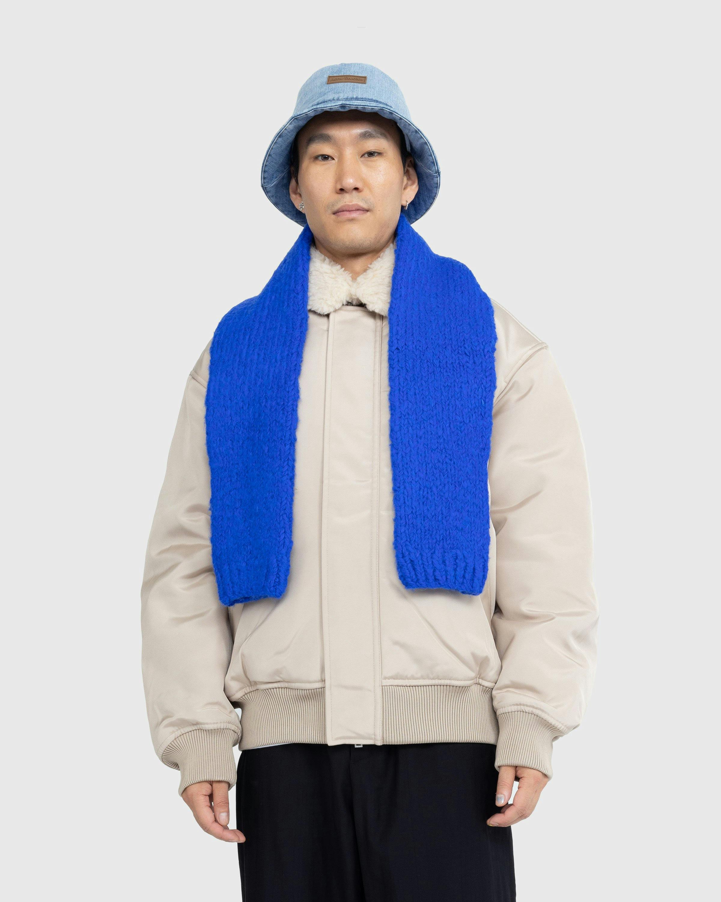 Acne Studios - Alpaca Blend Sleeve Scarf Deep Blue - Accessories - Blue - Image 5