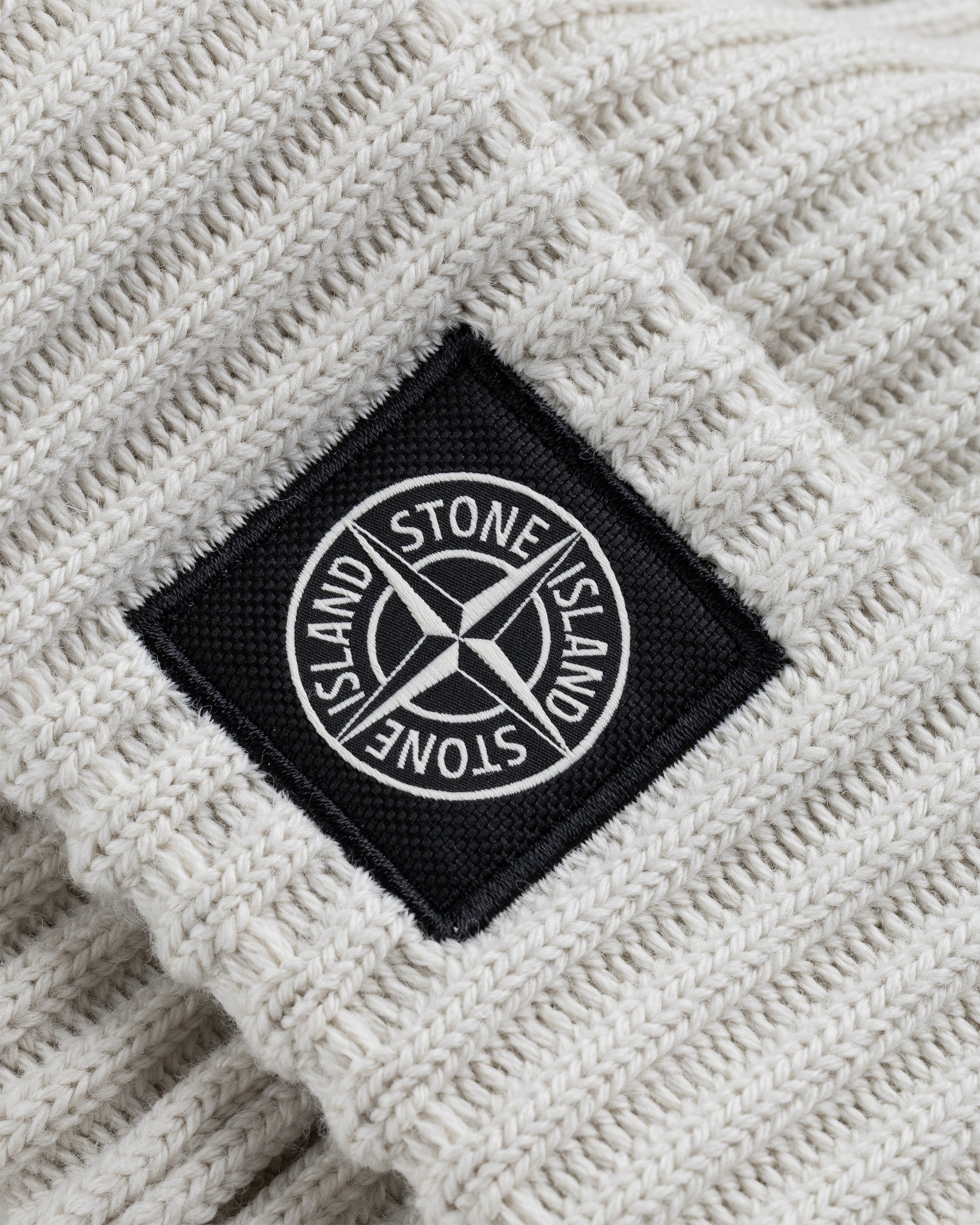 Stone Island - Ribbed Wool Beanie Plaster - Accessories - White - Image 4