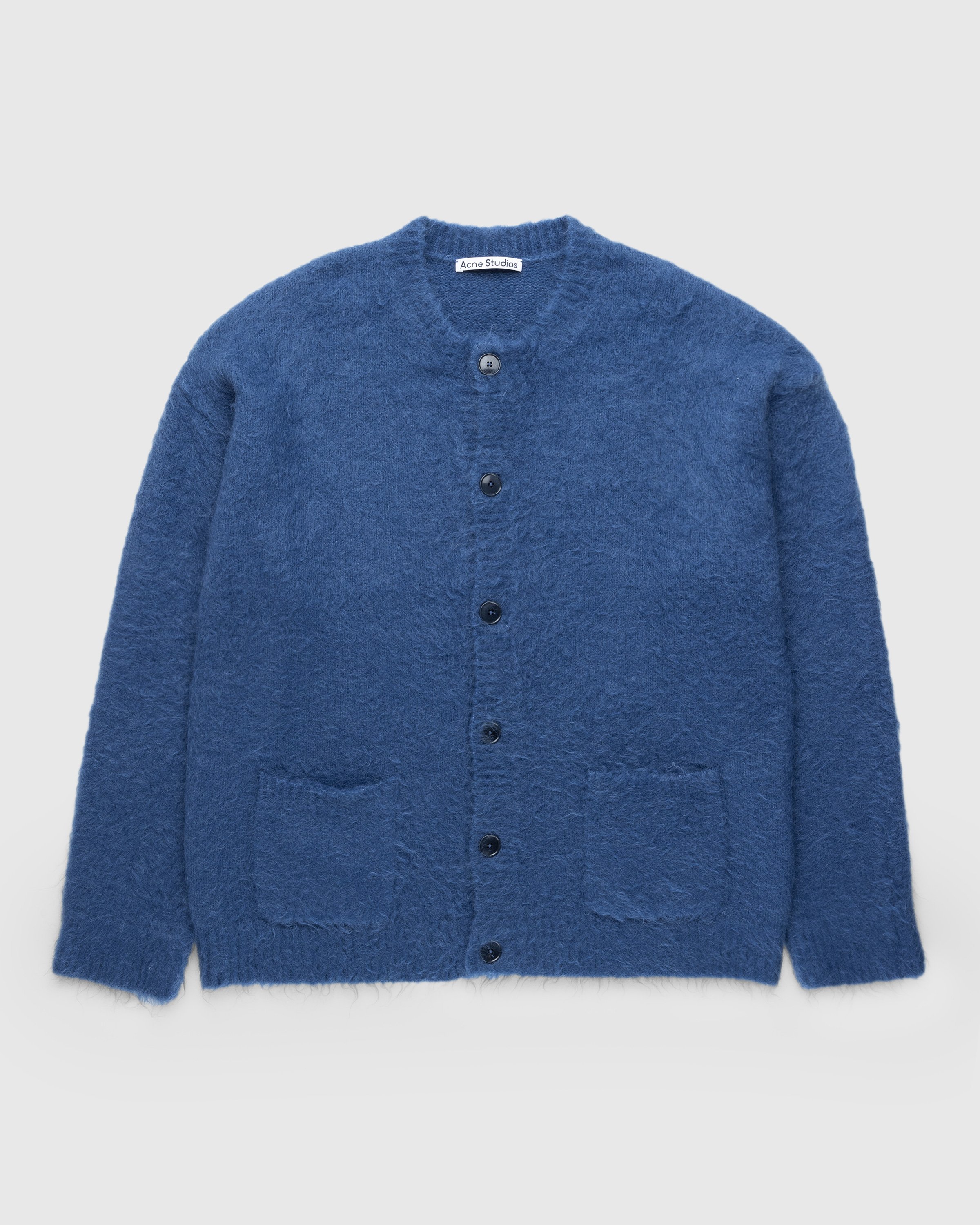 Acne Studios - Brushed Wool Cardigan Blue - Clothing - Blue - Image 1