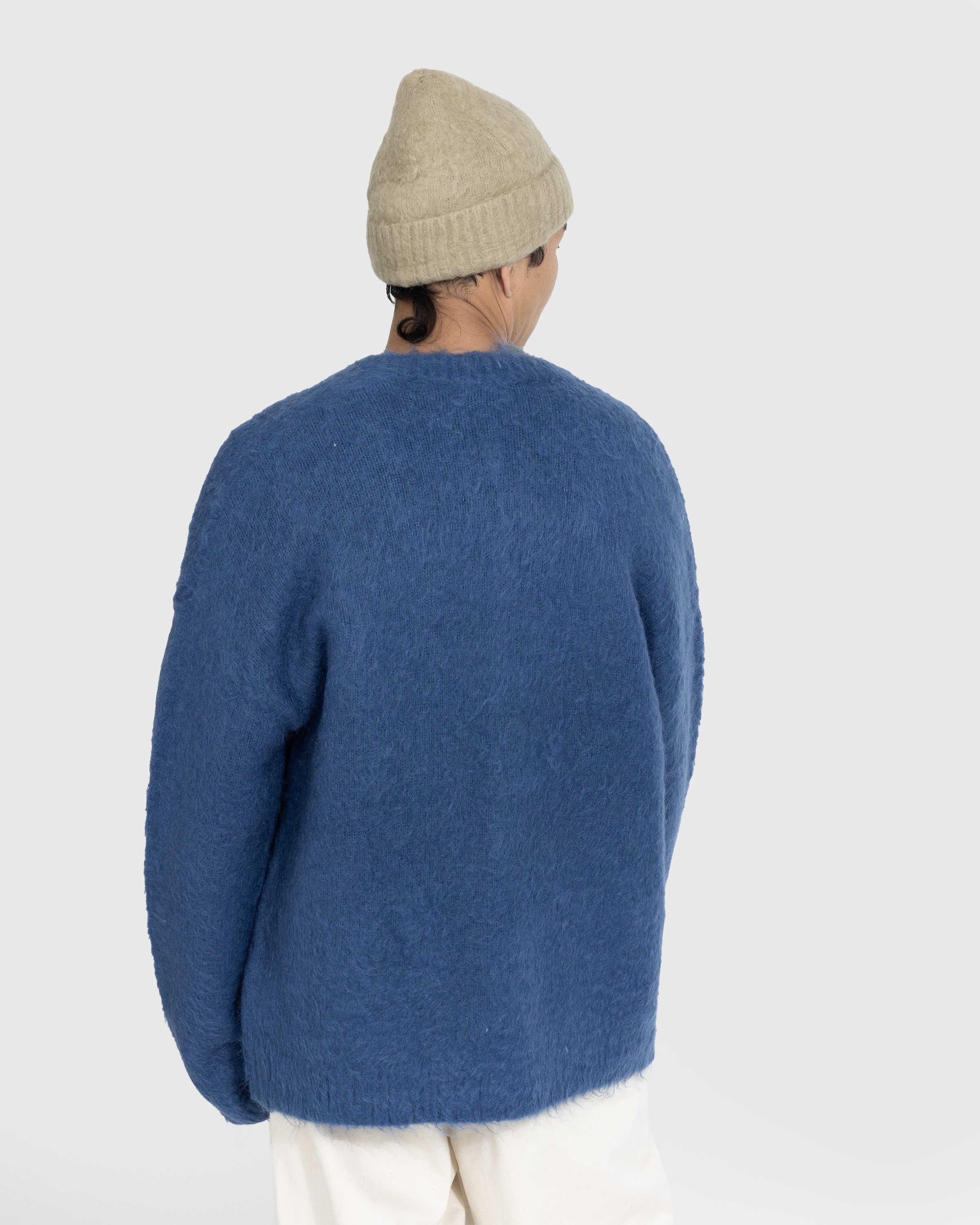 Acne Studios - Brushed Wool Cardigan Blue - Clothing - Blue - Image 3