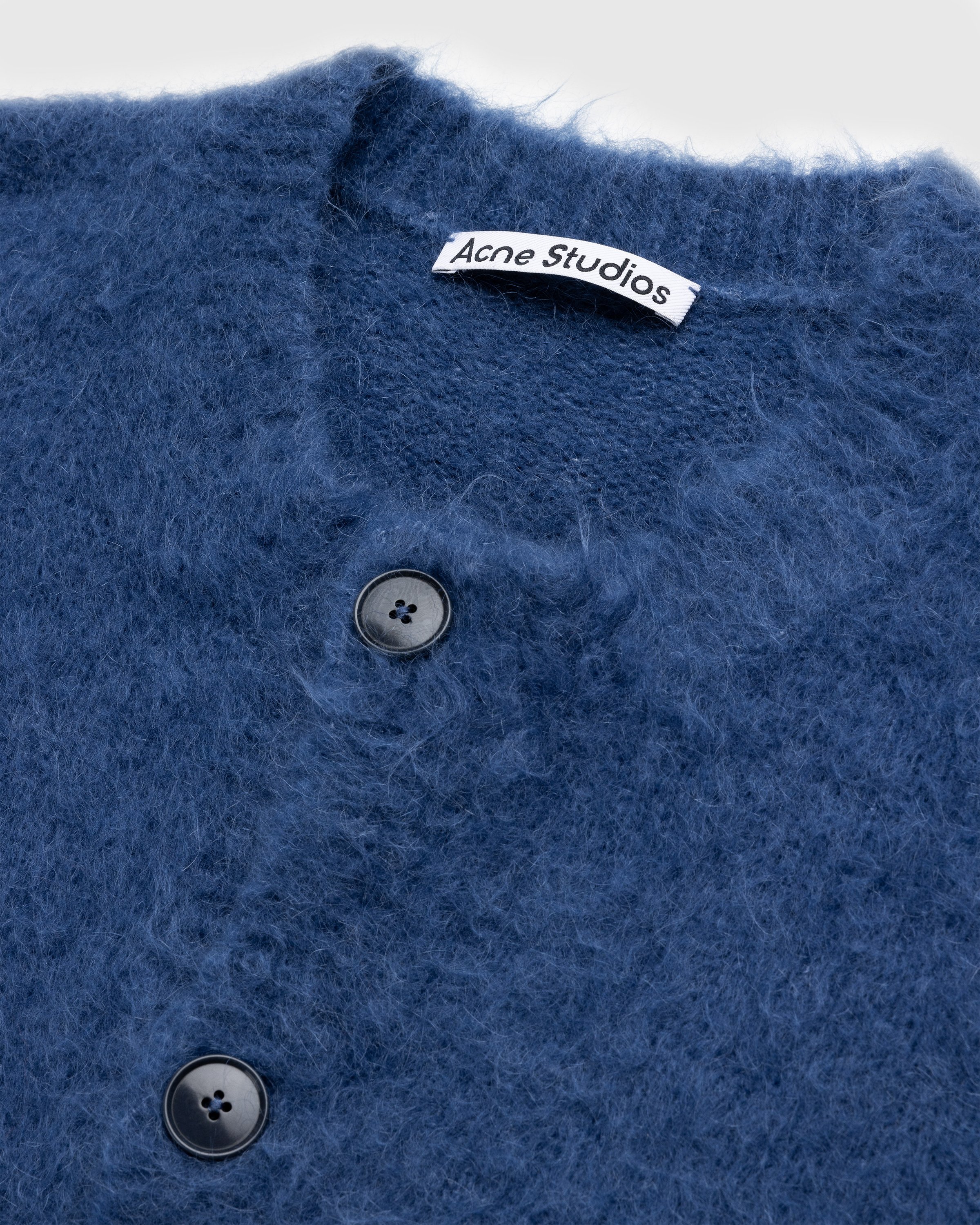 Acne Studios - Brushed Wool Cardigan Blue - Clothing - Blue - Image 4