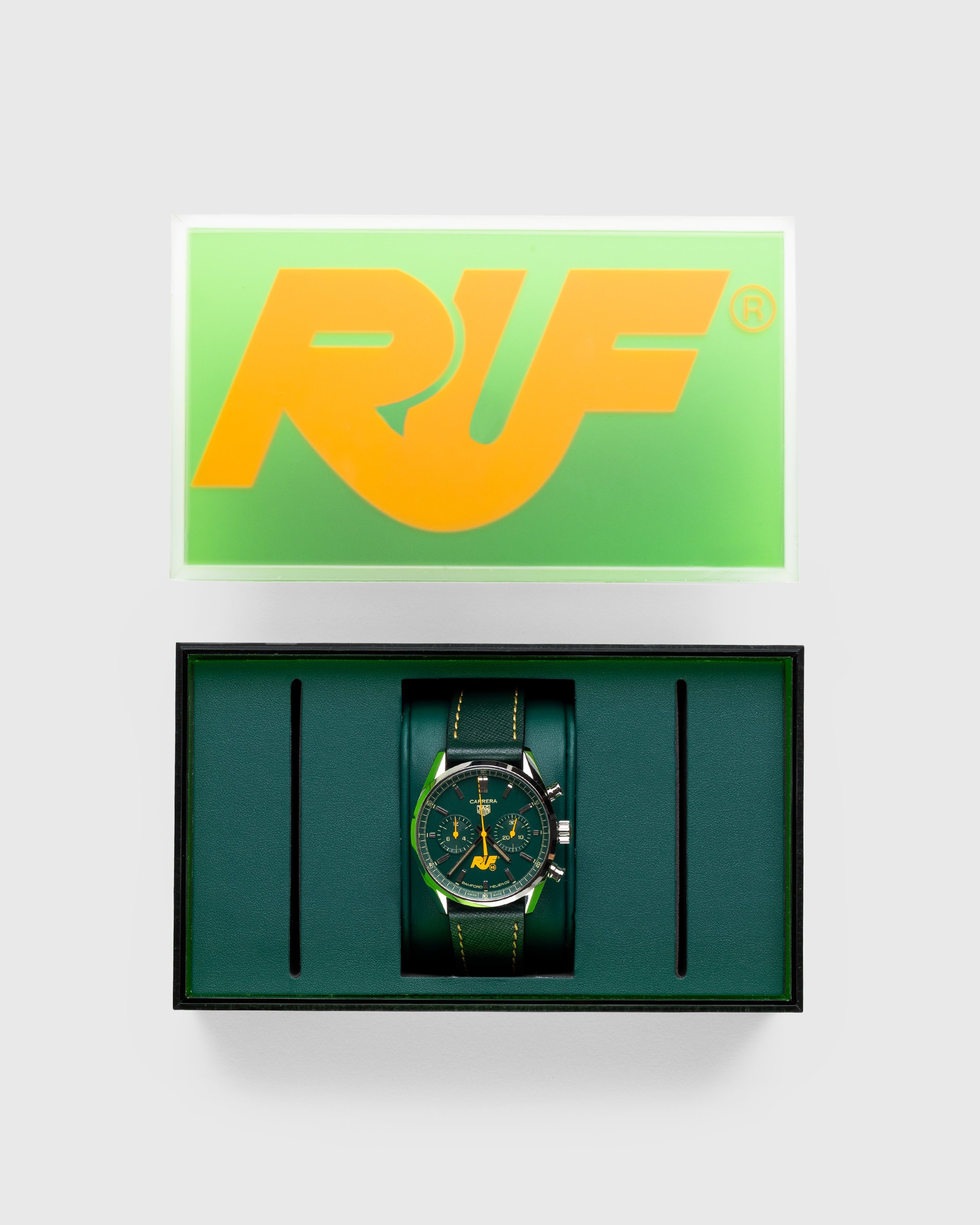 RUF x Bamford x Highsnobiety - Tag Heuer Carrera Green/Yellow - Accessories - Green - Image 2