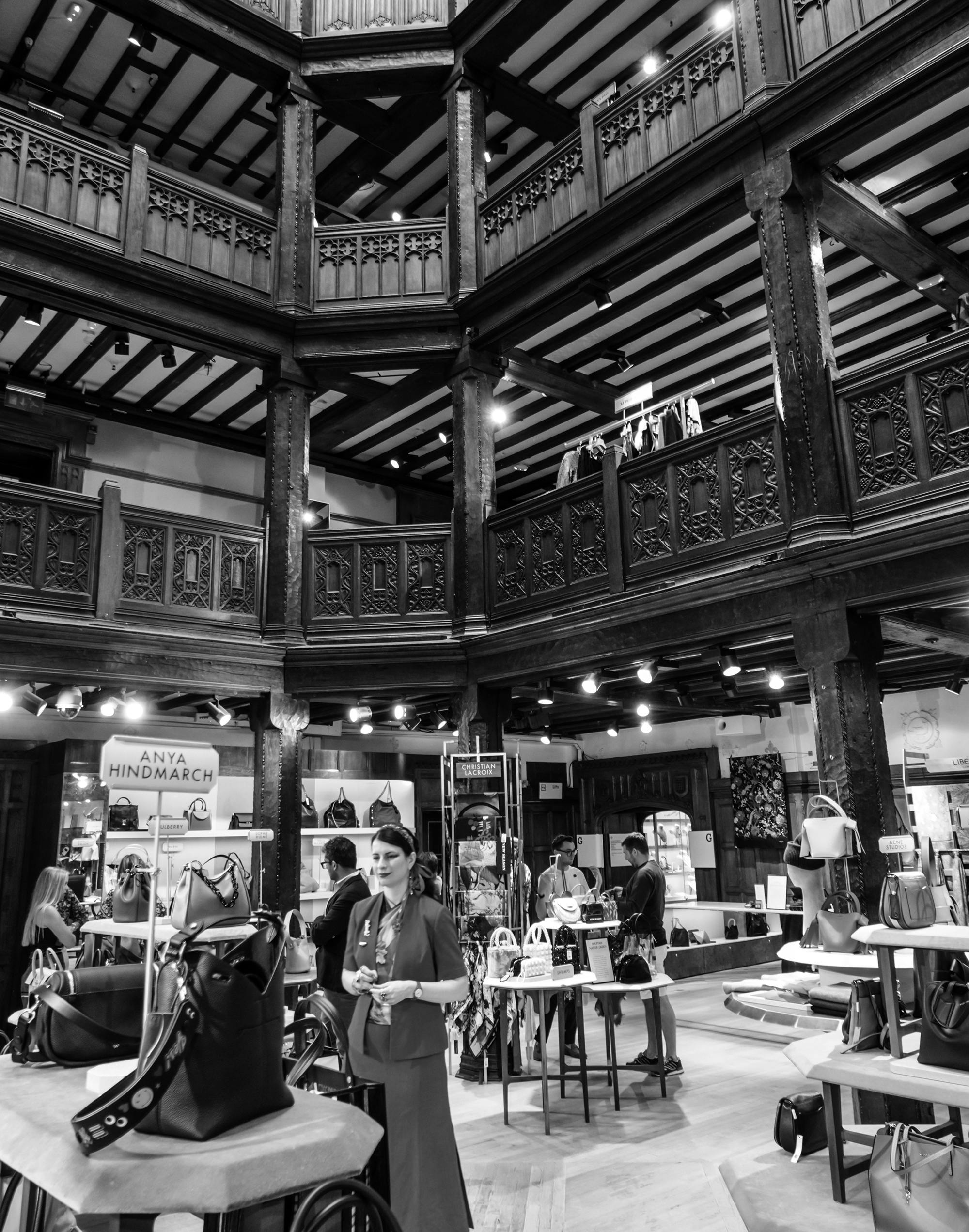 Liberty London department store atrium, 2018.