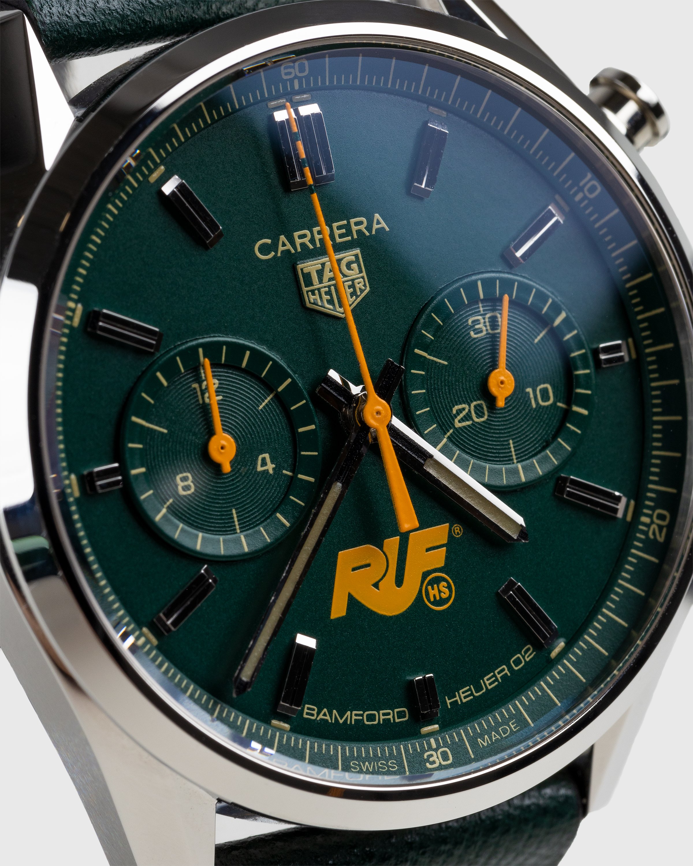 RUF x Bamford x Highsnobiety - Tag Heuer Carrera Green/Yellow - Accessories - Green - Image 10