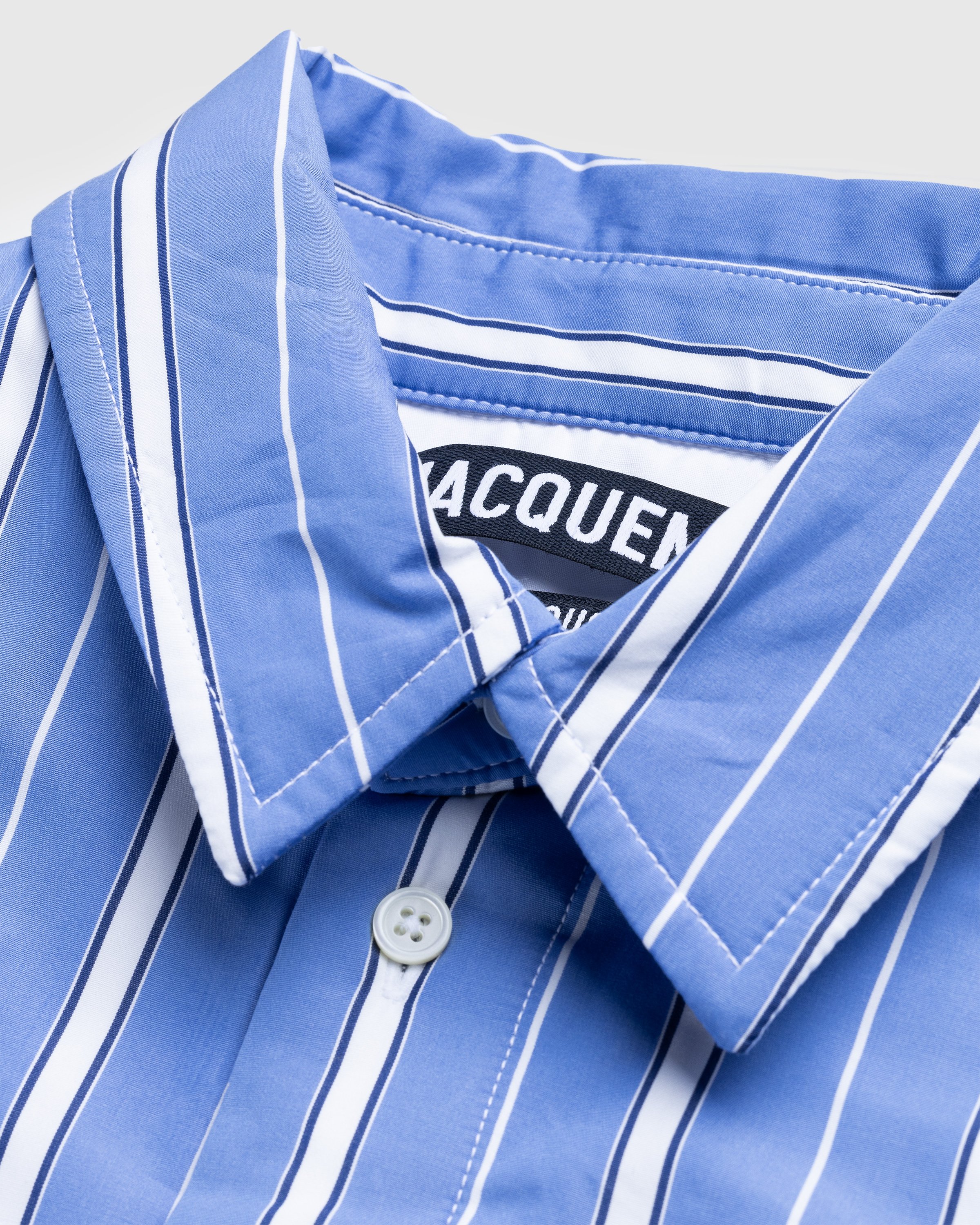 JACQUEMUS - La Chemise Boulanger Blue Stripes - Clothing - Blue - Image 6