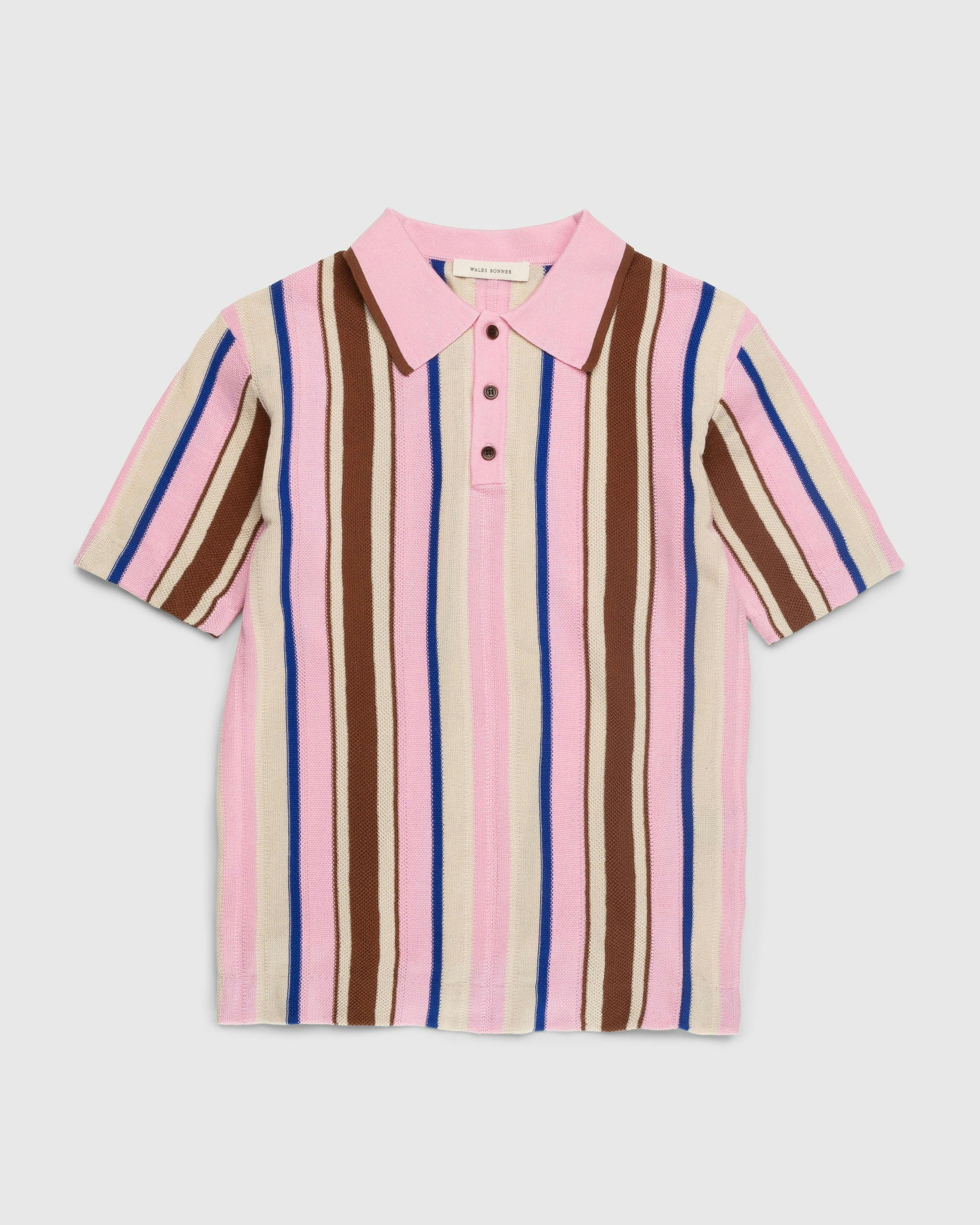 Wales Bonner - Optimist Polo Shirt - Clothing - Pink - Image 1