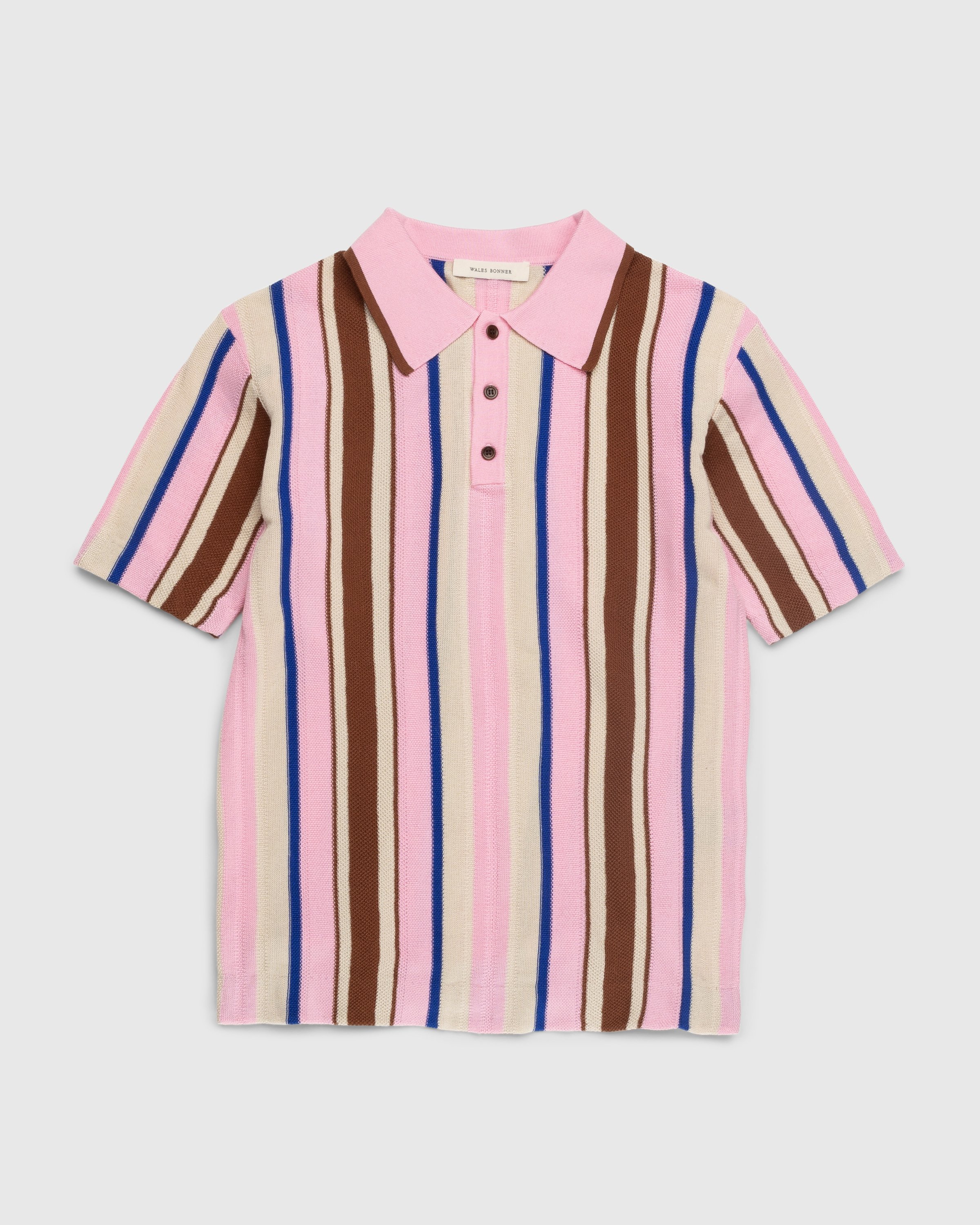Wales Bonner - Optimist Polo Shirt - Clothing - Pink - Image 1