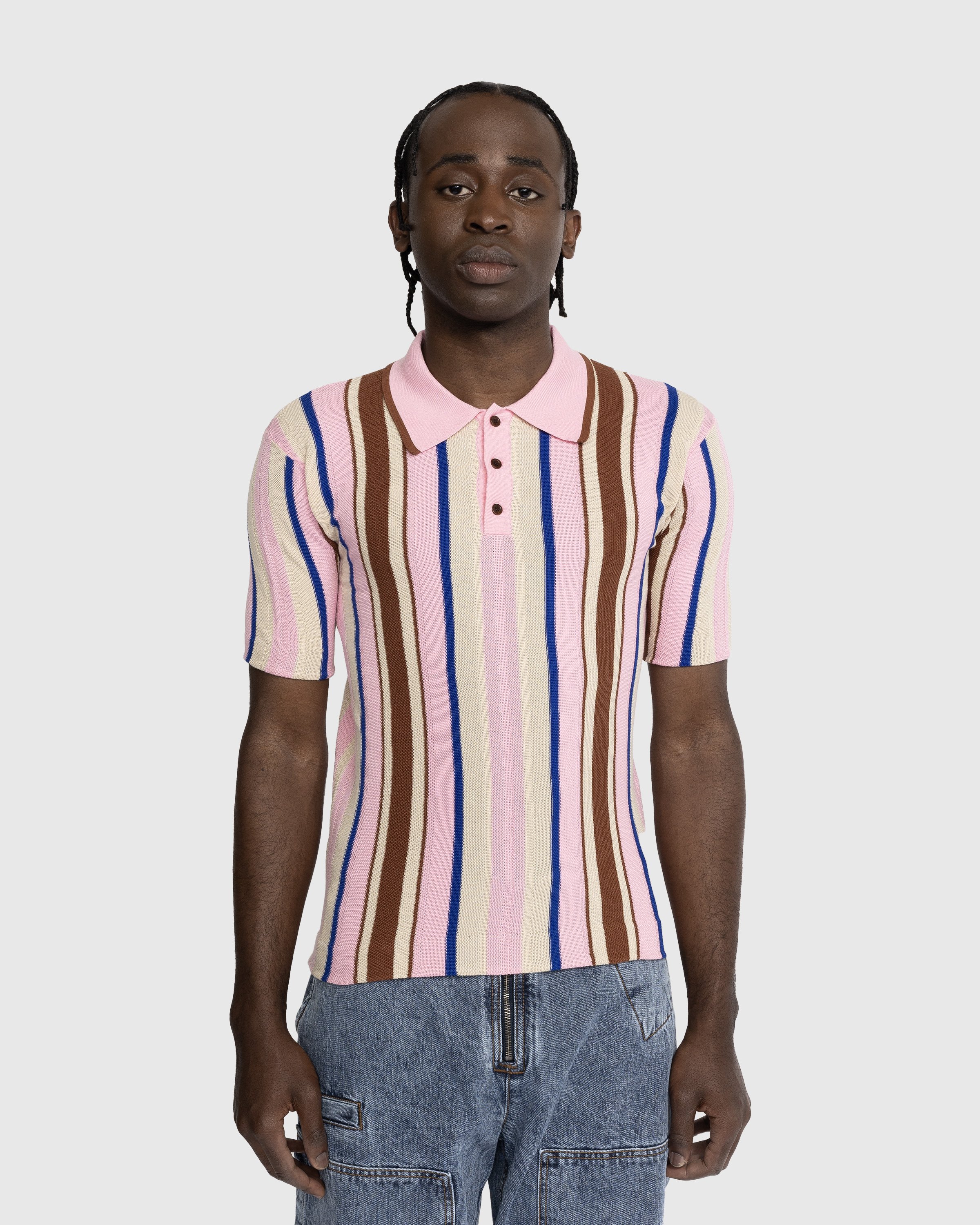 Wales Bonner - Optimist Polo Shirt - Clothing - Pink - Image 2