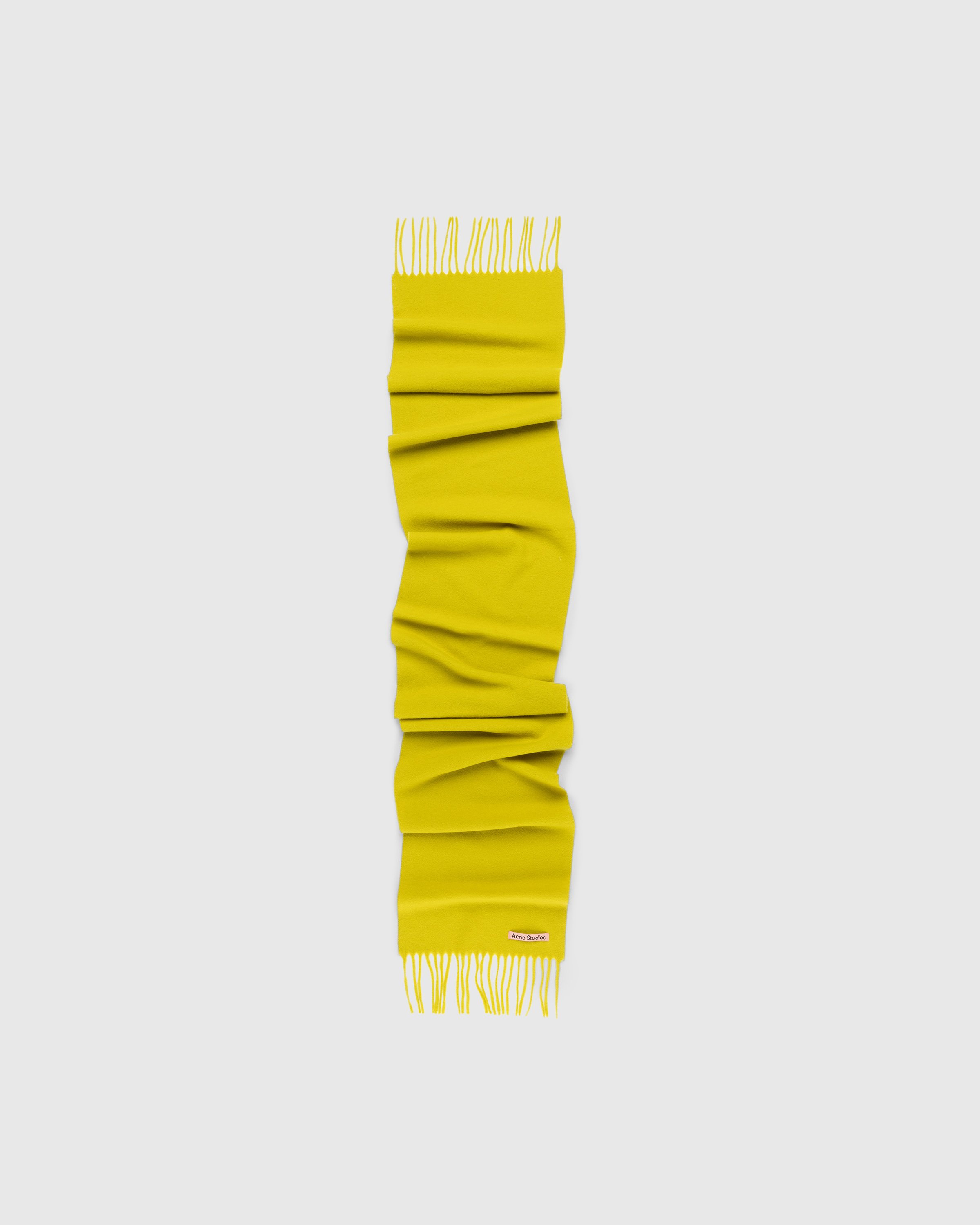 Acne Studios - Skinny Fringe Wool Scarf - Accessories - Yellow - Image 1