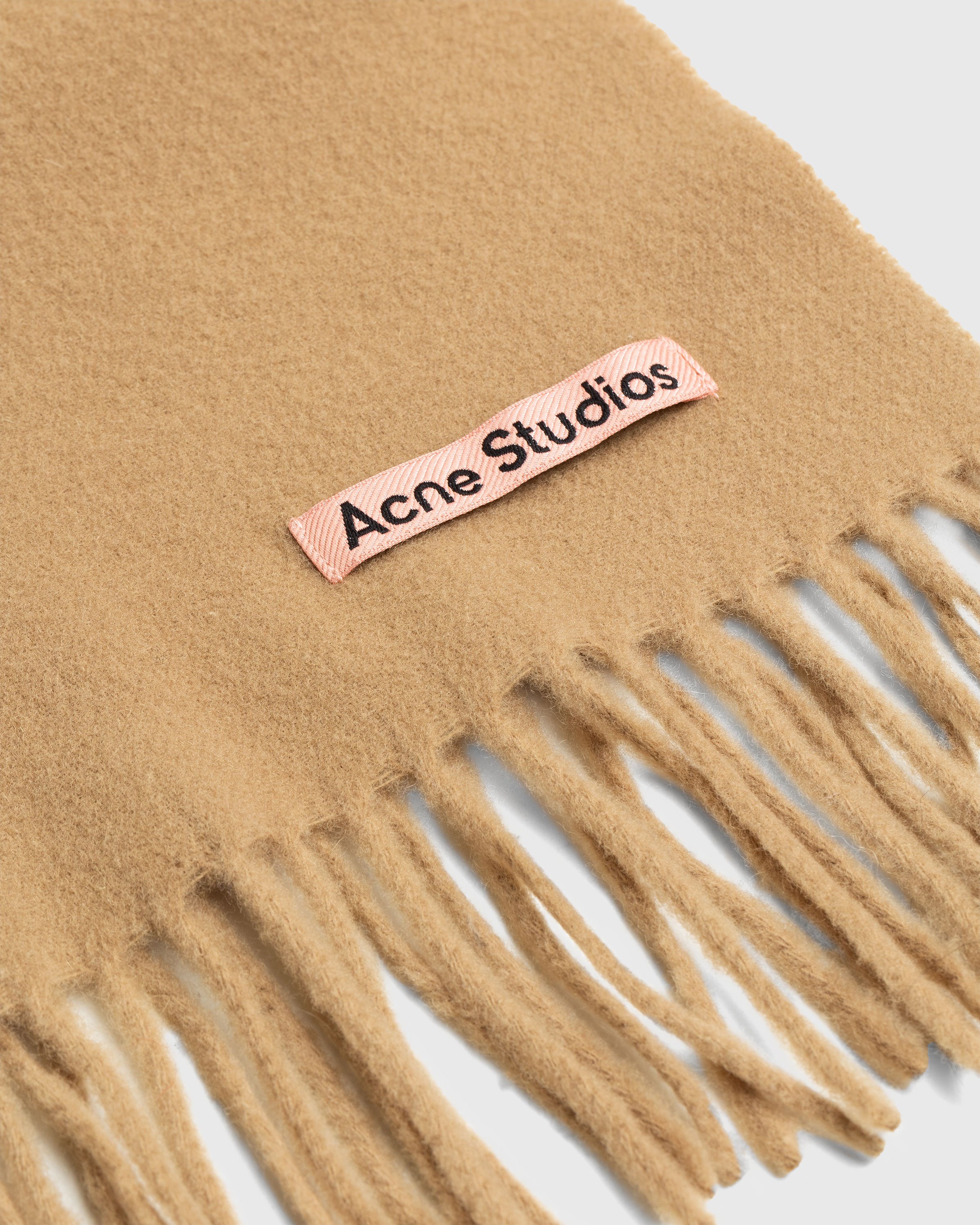 Acne Studios - Skinny Wool Scarf Oatmeal Melange - Accessories - Beige - Image 3