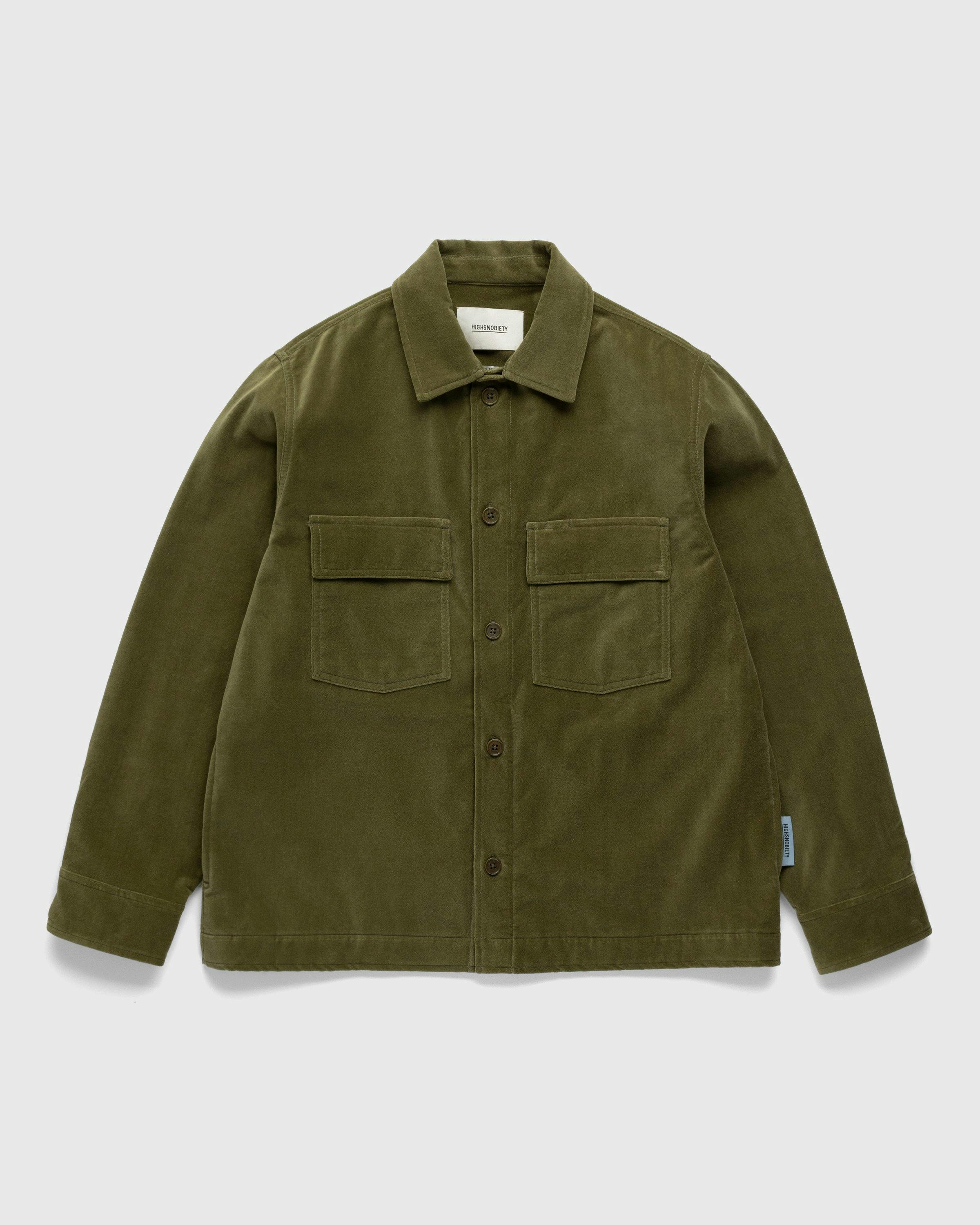 Highsnobiety - Moleskin CPO Shirt Olive - Clothing - Green - Image 2