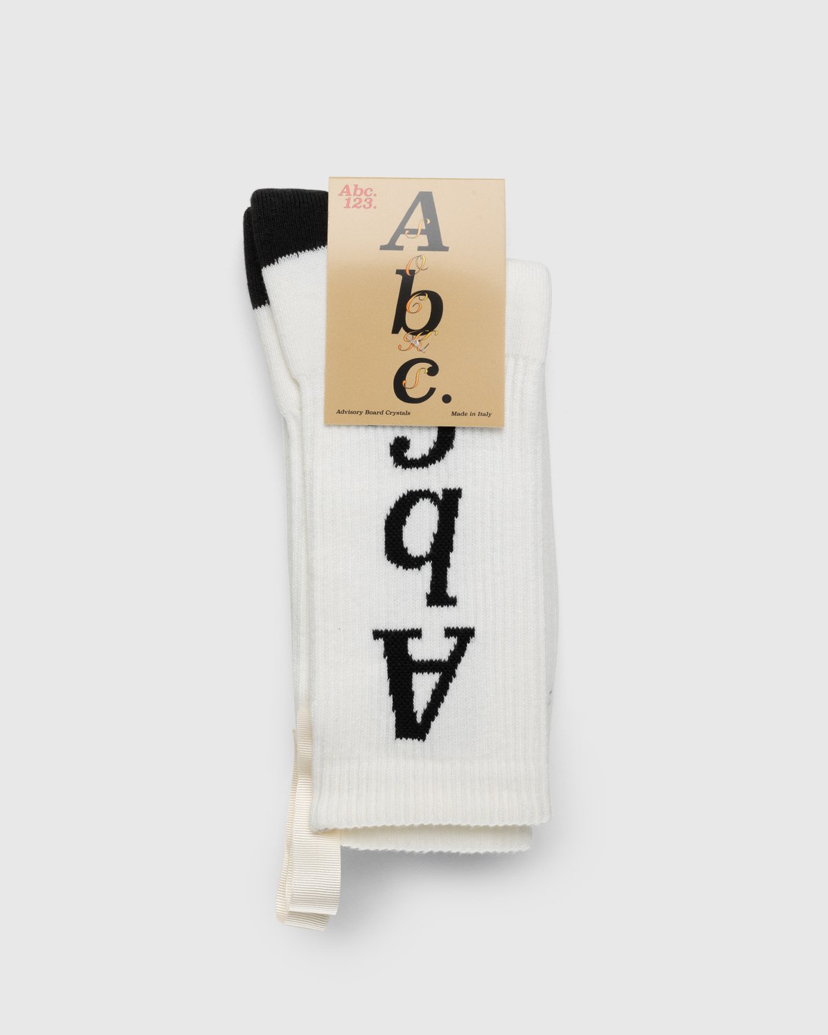 Abc. - Crew Socks Selenite/Anthracite - Accessories - White - Image 2