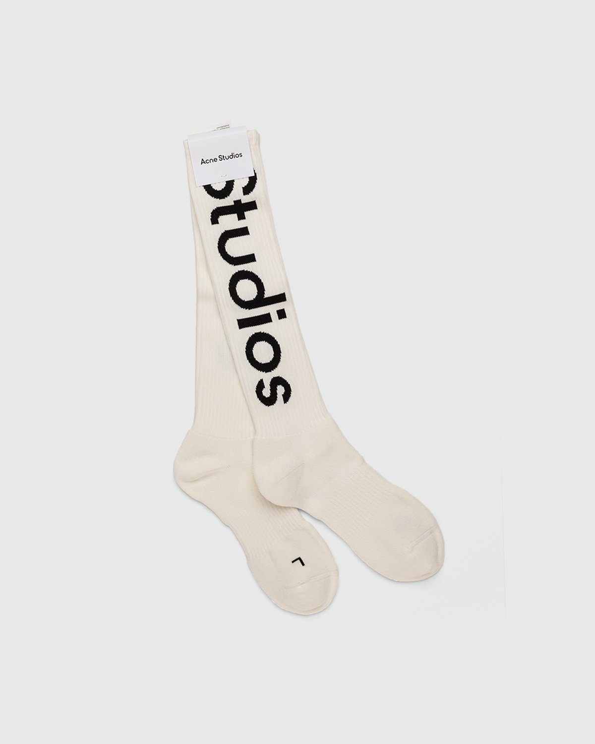 Acne Studios - Logo Socks White - Accessories - White - Image 1
