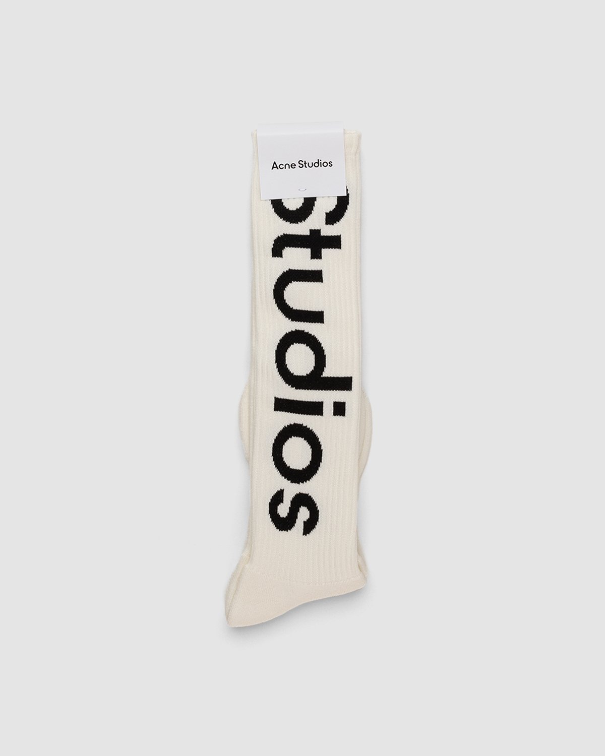 Acne Studios - Logo Socks White - Accessories - White - Image 2