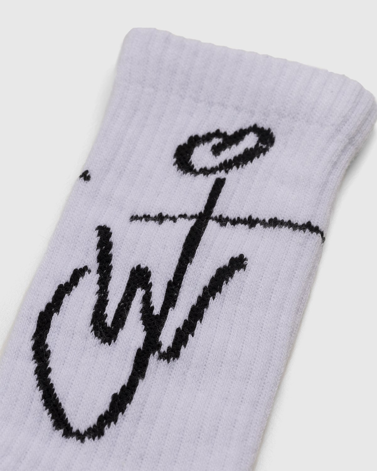 J.W. Anderson - JWA Logo Short Ankle Socks White/Black - Accessories - White - Image 3