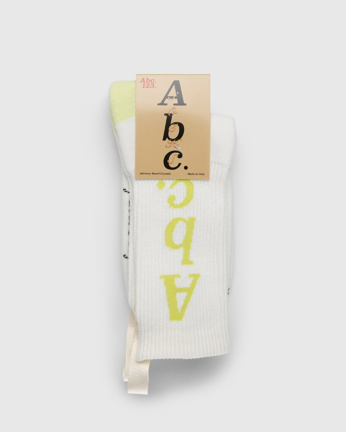 Abc. - Crew Socks Selenite/Sulfur - Accessories - White - Image 2