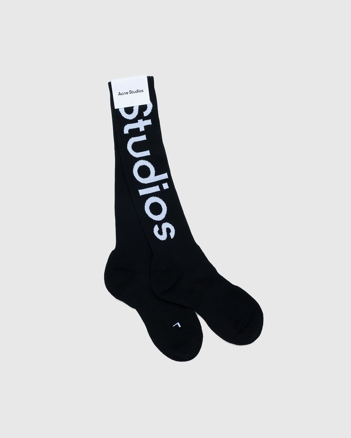 Acne Studios - Logo Socks Black - Accessories - Black - Image 1