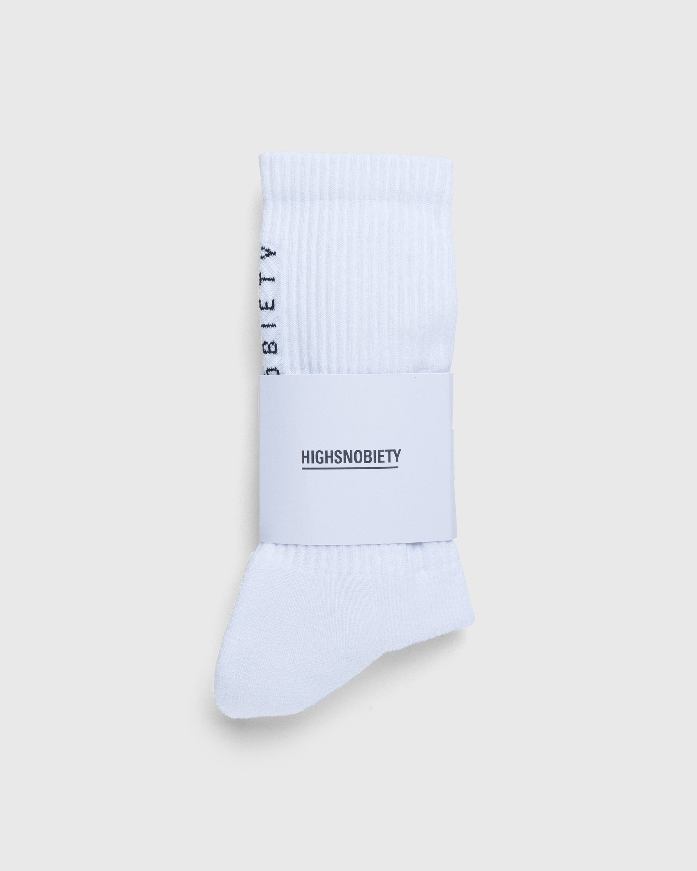 Highsnobiety - Logo Socks White - Accessories - White - Image 1