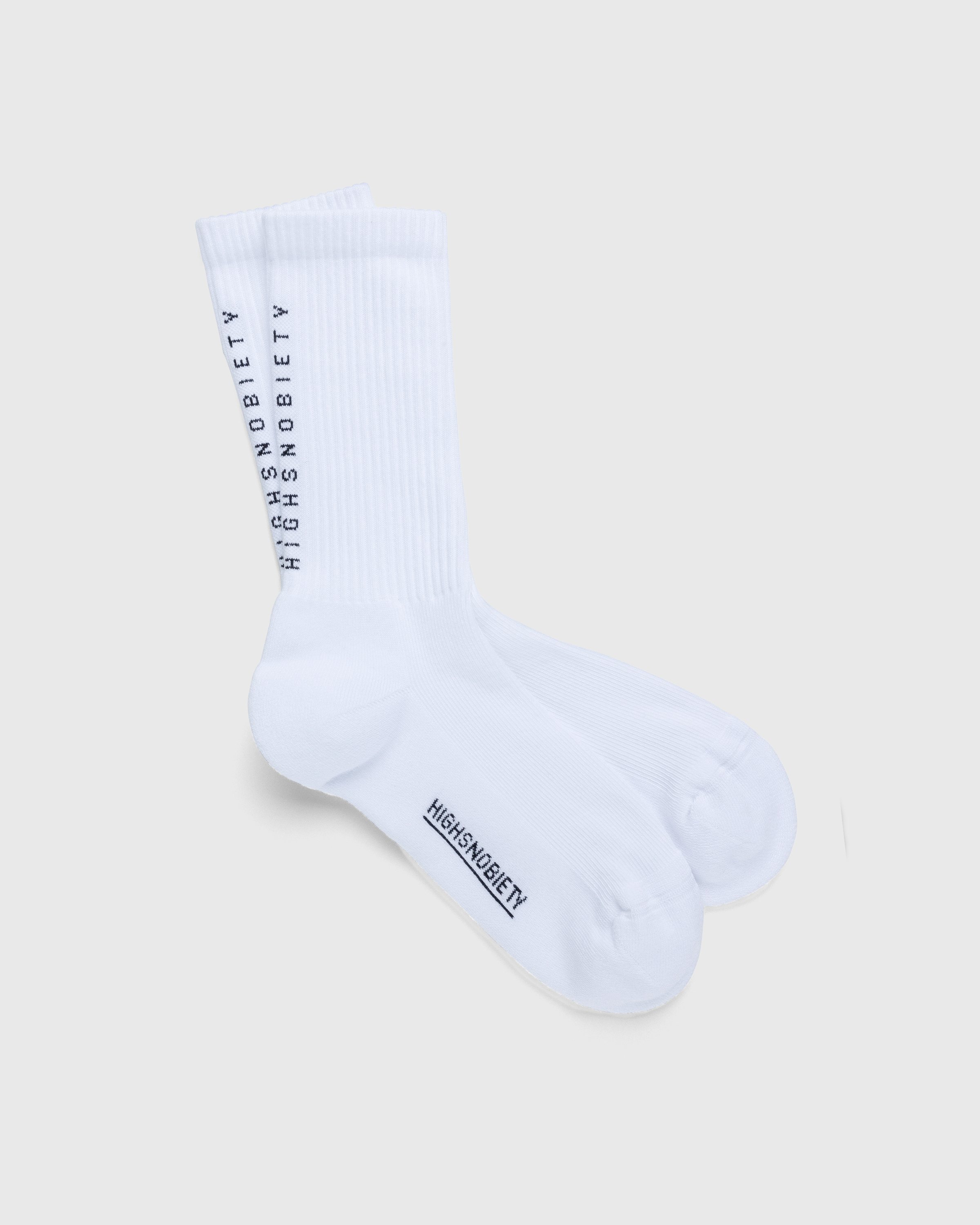 Highsnobiety - Logo Socks White - Accessories - White - Image 2