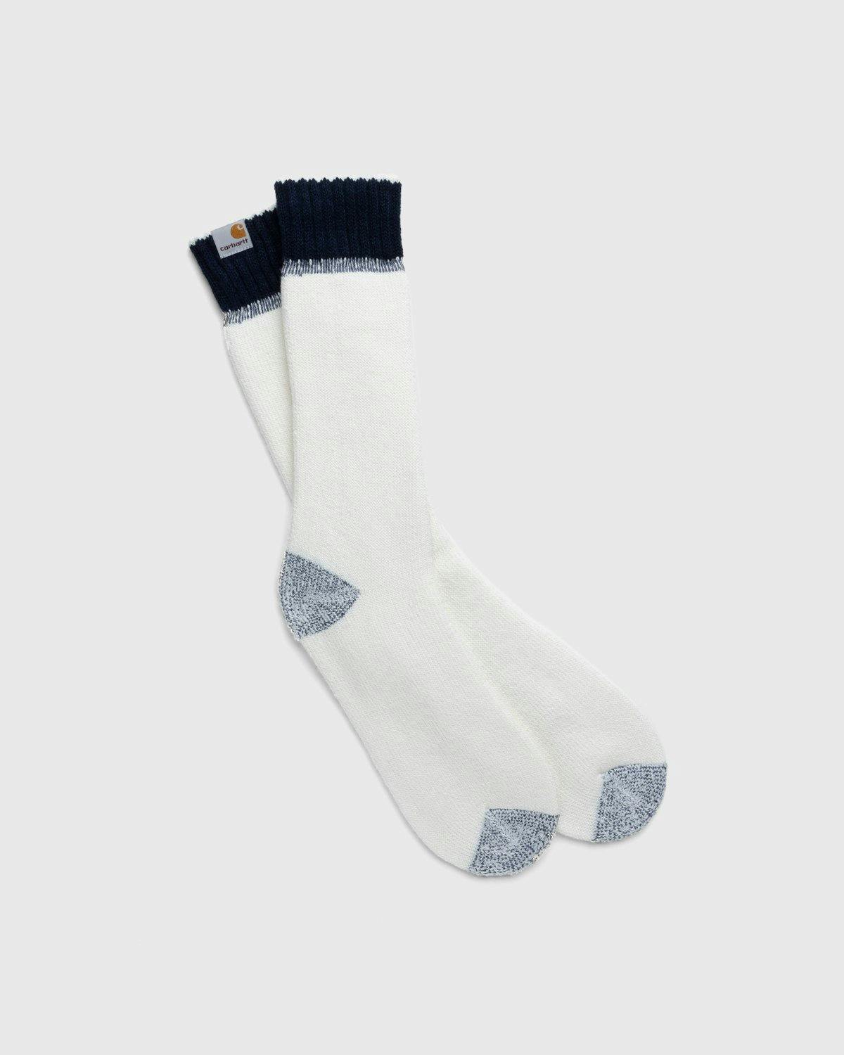 Carhartt WIP - Ontario Socks Way Dark Navy - Accessories - White - Image 1