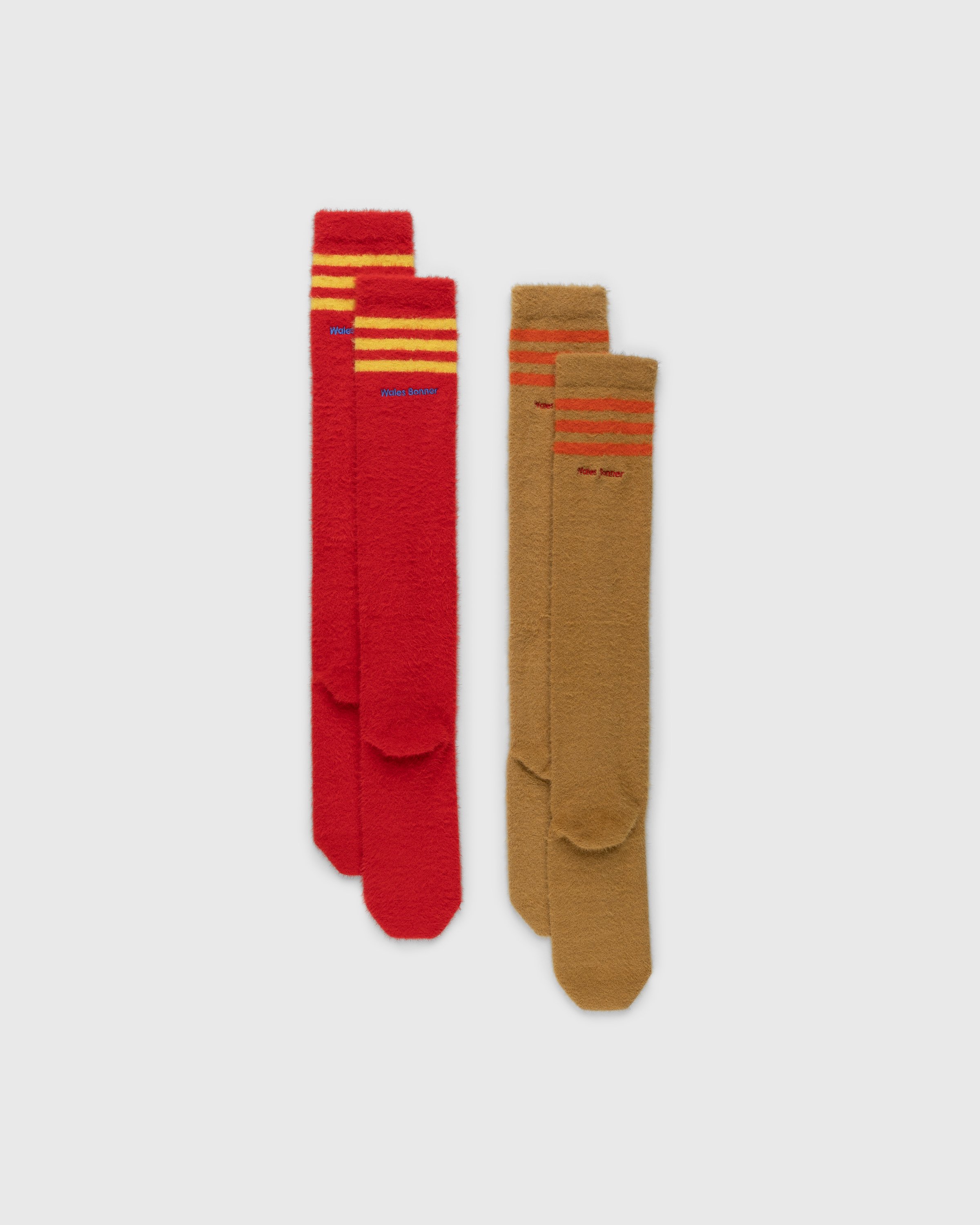 Adidas x Wales Bonner - WB Socks Scarlet/Mesa - Accessories - Yellow - Image 1