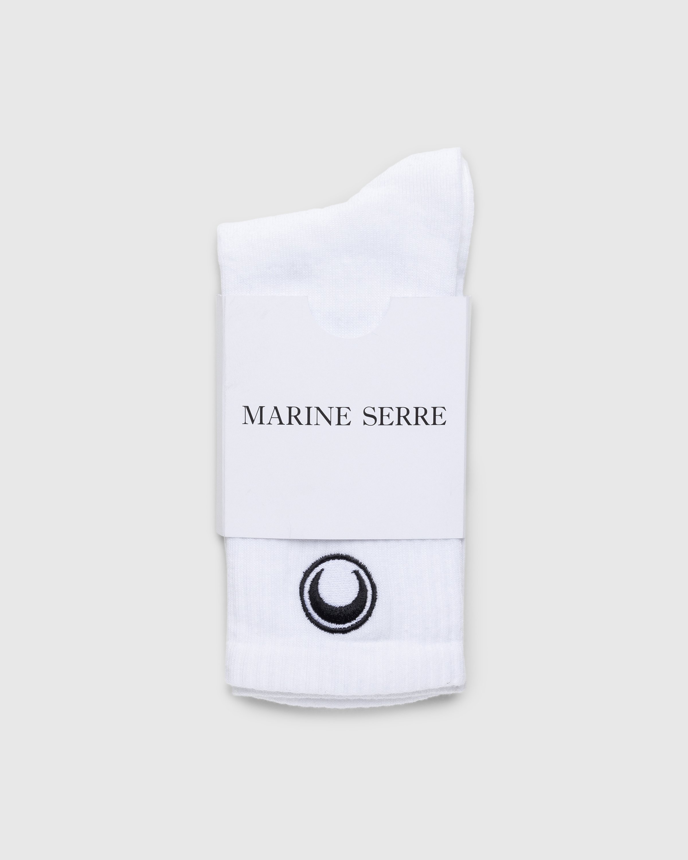 Marine Serre - Embroidered Olympic Socks White - Accessories - White - Image 1