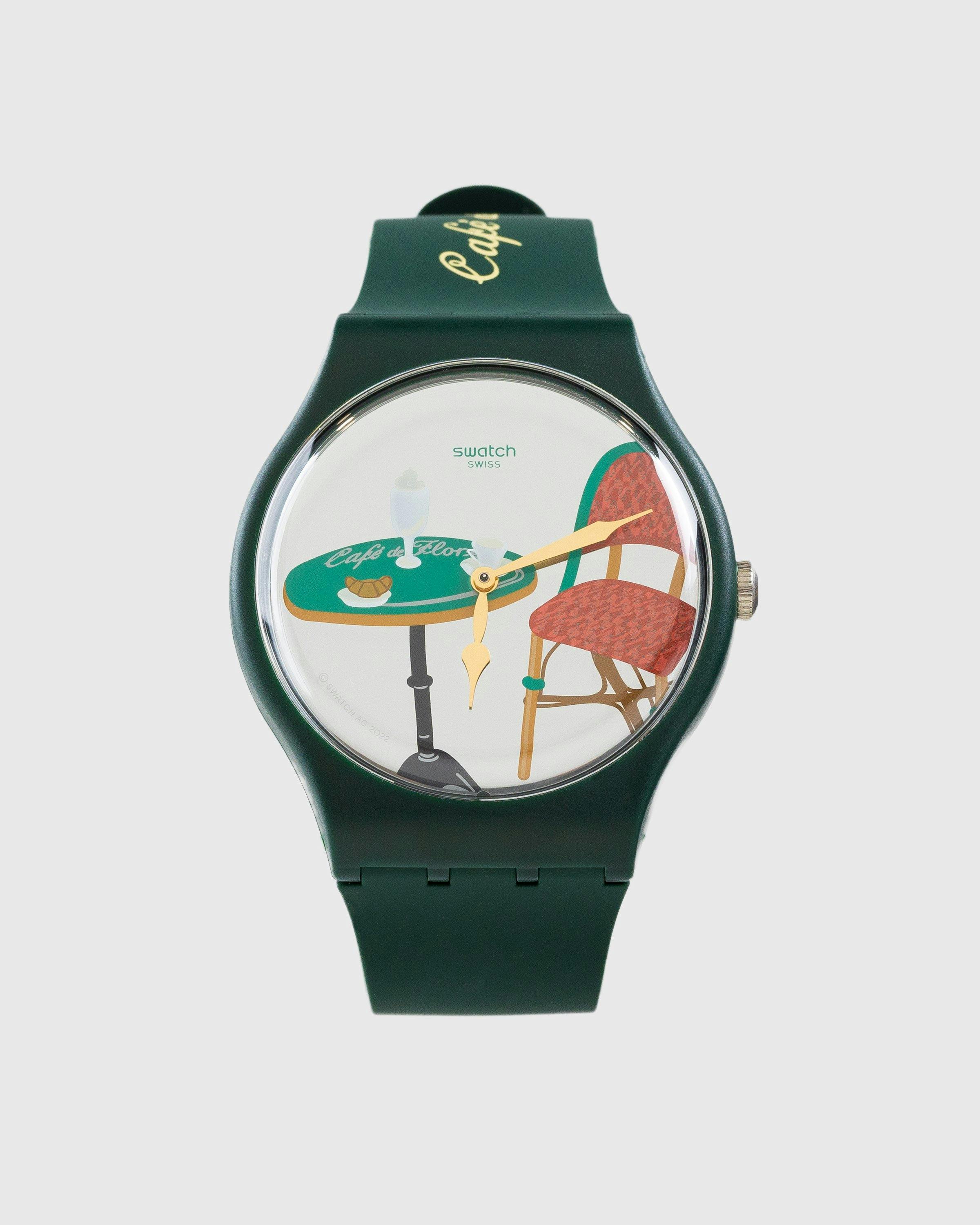 Café de Flore x Swatch x Highsnobiety - Not In Paris 4 Watch Green - Accessories - Green - Image 1