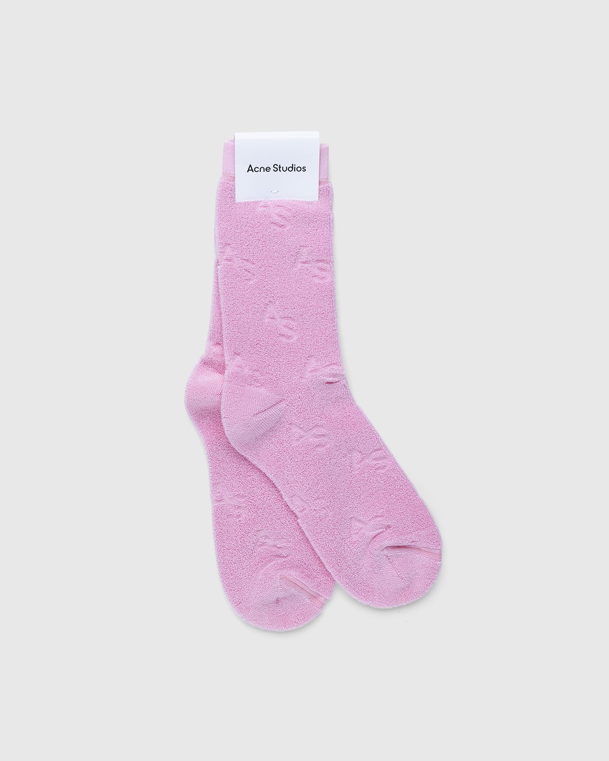 Acne Studios - Cotton Logo Socks Pink - Accessories - Pink - Image 1