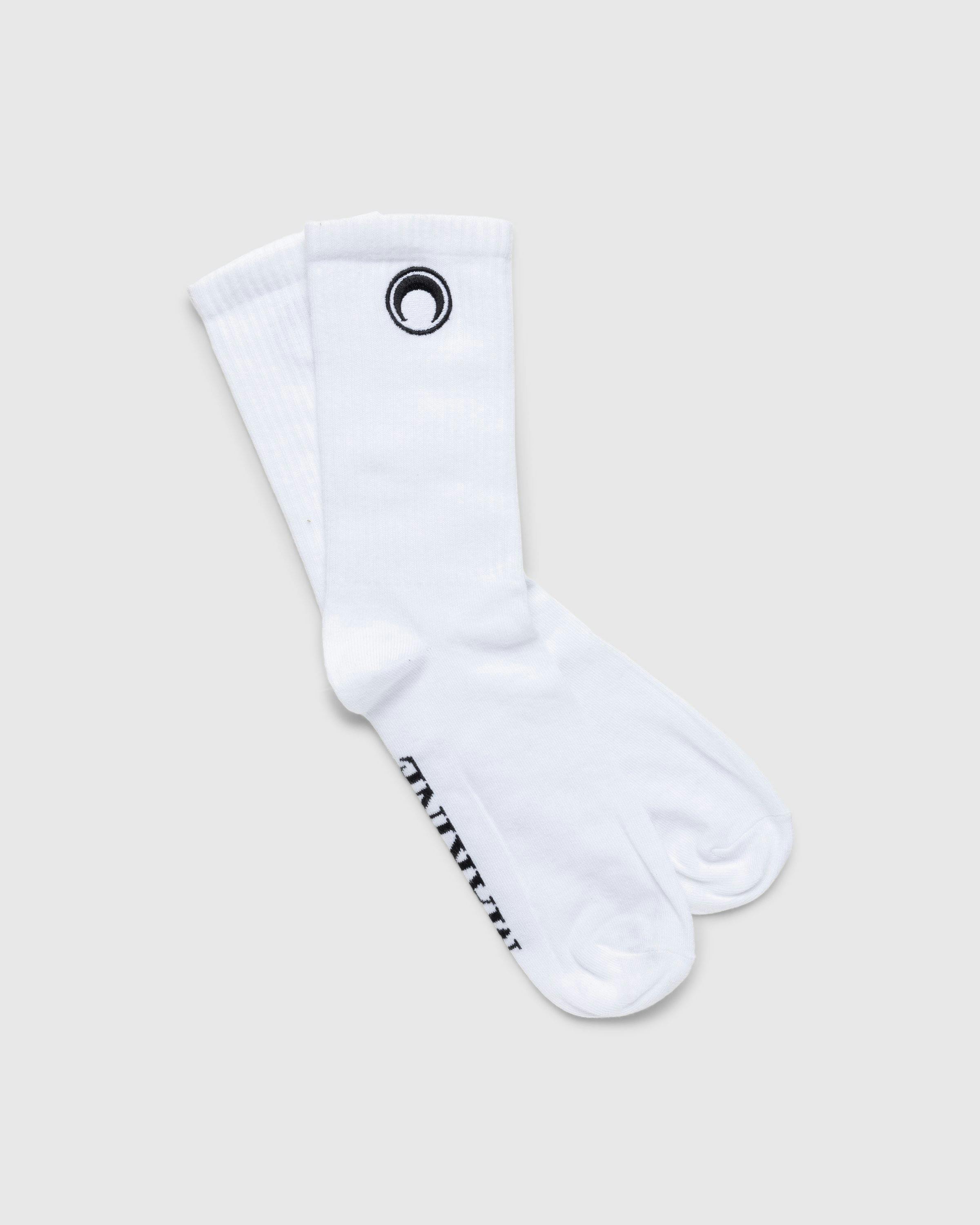 Marine Serre - Embroidered Olympic Socks White - Accessories - White - Image 2