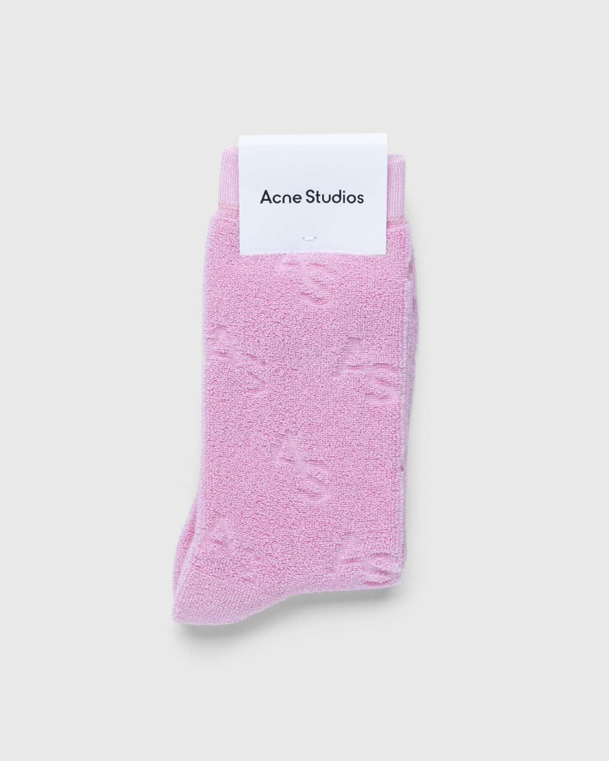 Acne Studios - Cotton Logo Socks Pink - Accessories - Pink - Image 2