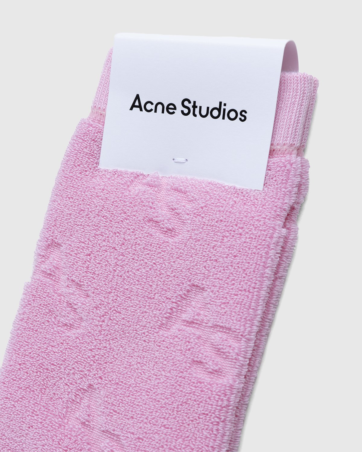 Acne Studios - Cotton Logo Socks Pink - Accessories - Pink - Image 3